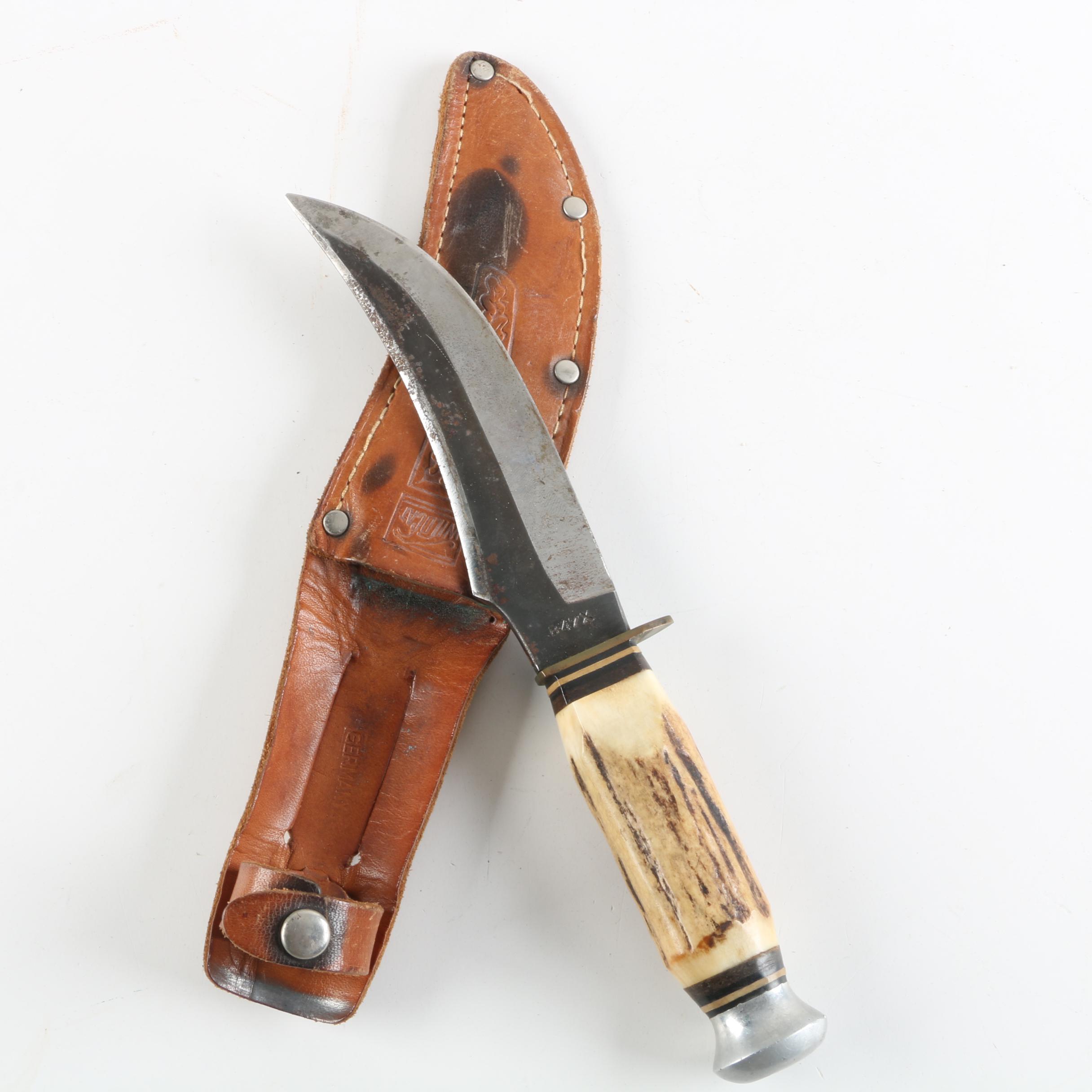 Wildcat and Monarch Antler Handled Hunting Knives