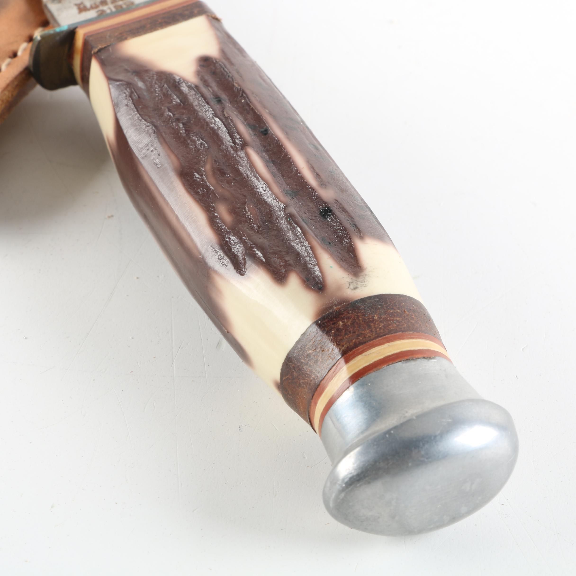 Wildcat and Monarch Antler Handled Hunting Knives