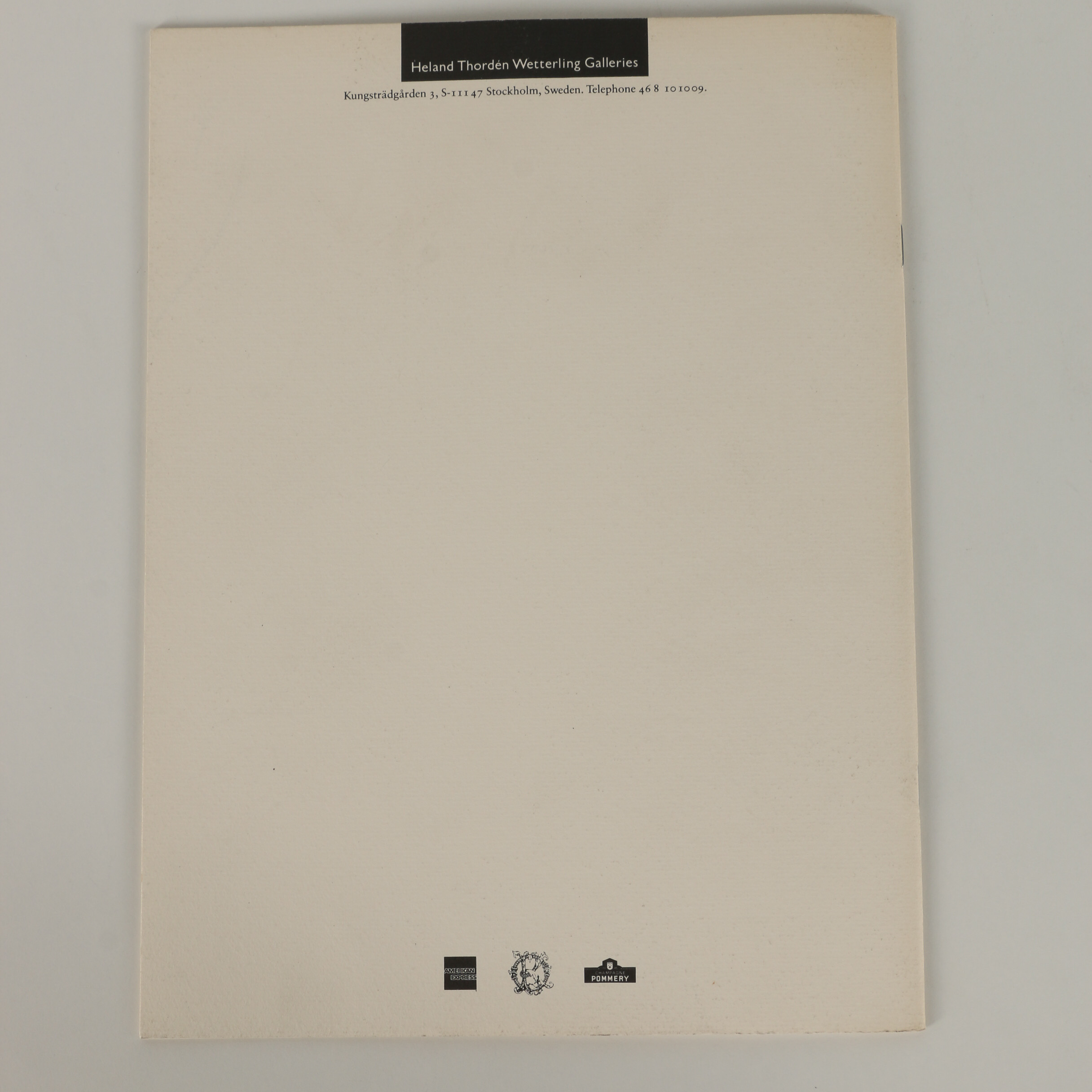 Heland Thordén Wetterling Galleries Robert Rauschenberg Exhibition Catalog