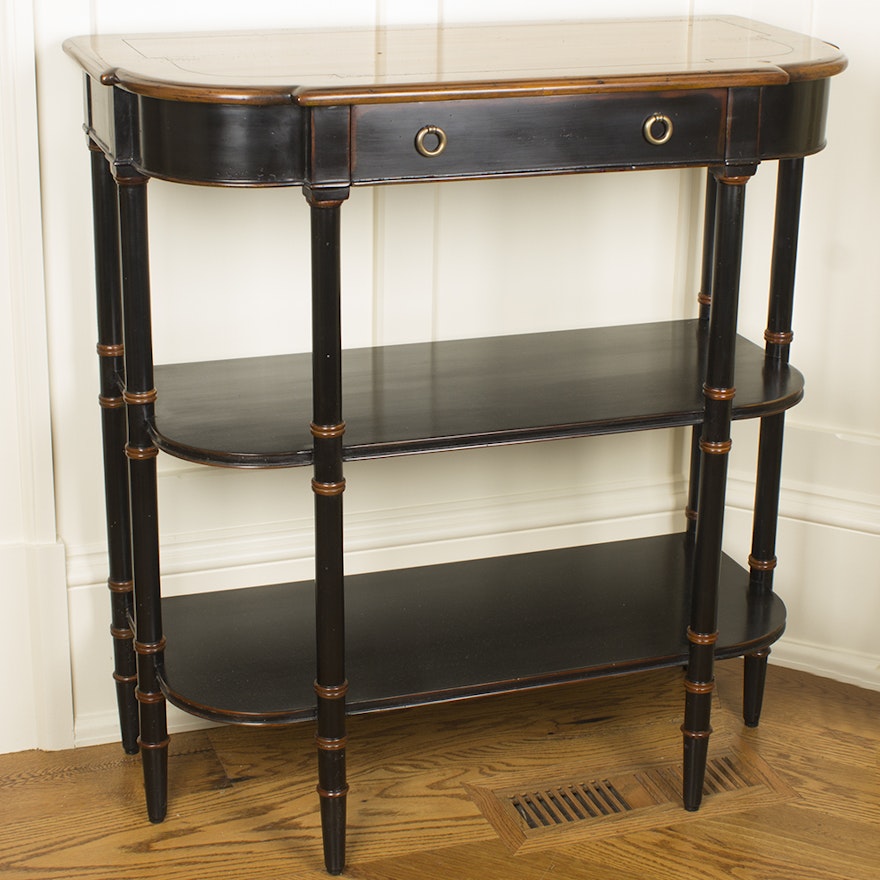 Vintage Regency Style Demilune Console Table