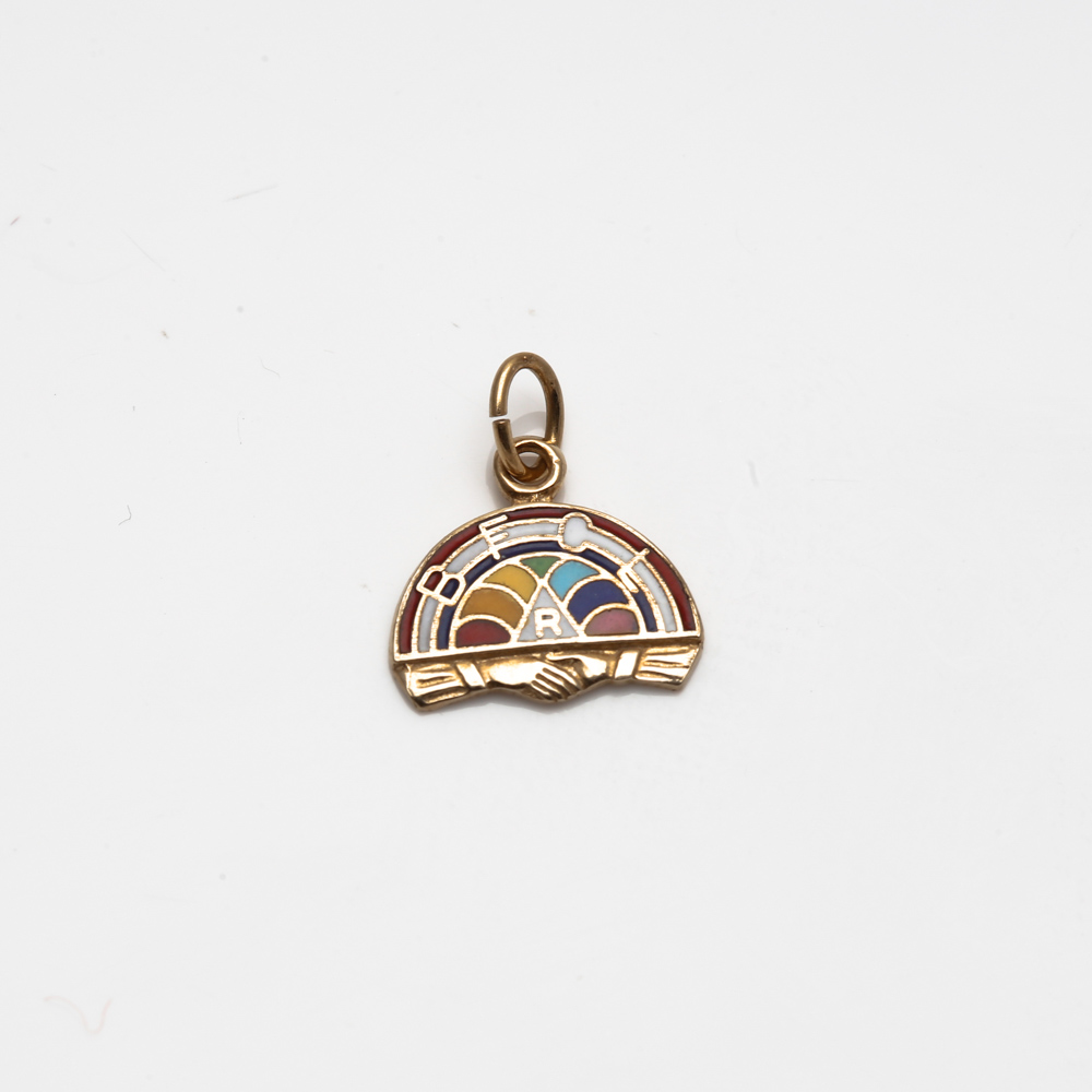 14K Yellow Gold International Order of the Rainbow Pendant