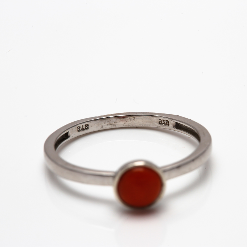 Sterling Silver Coral, Howlite, and Lapis Lazuli Rings