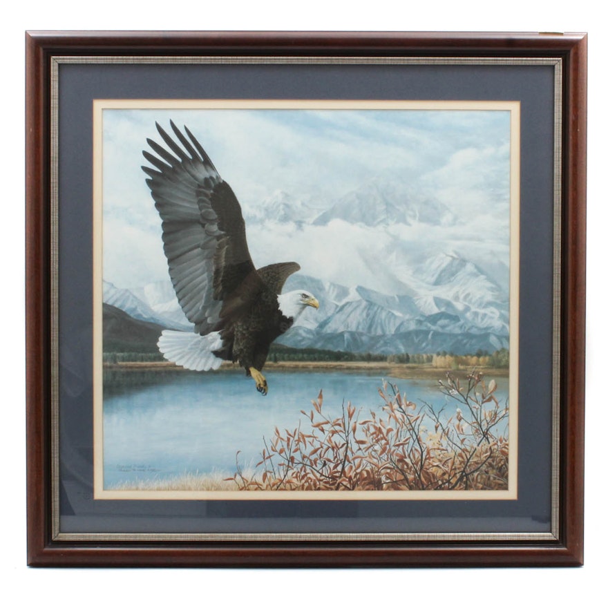 Charles Frace Limited Edition Offset Lithograph Print "Wings Over America"