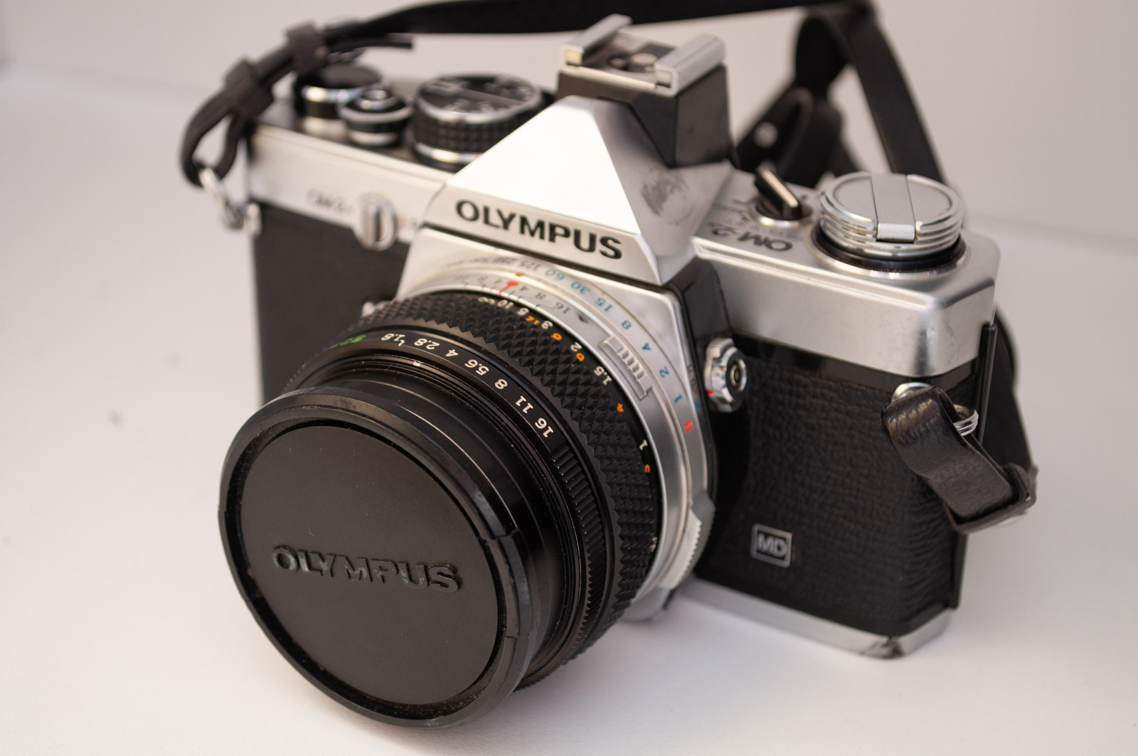 Olympus OM-2 Camera with Lenses and Beseler Bag