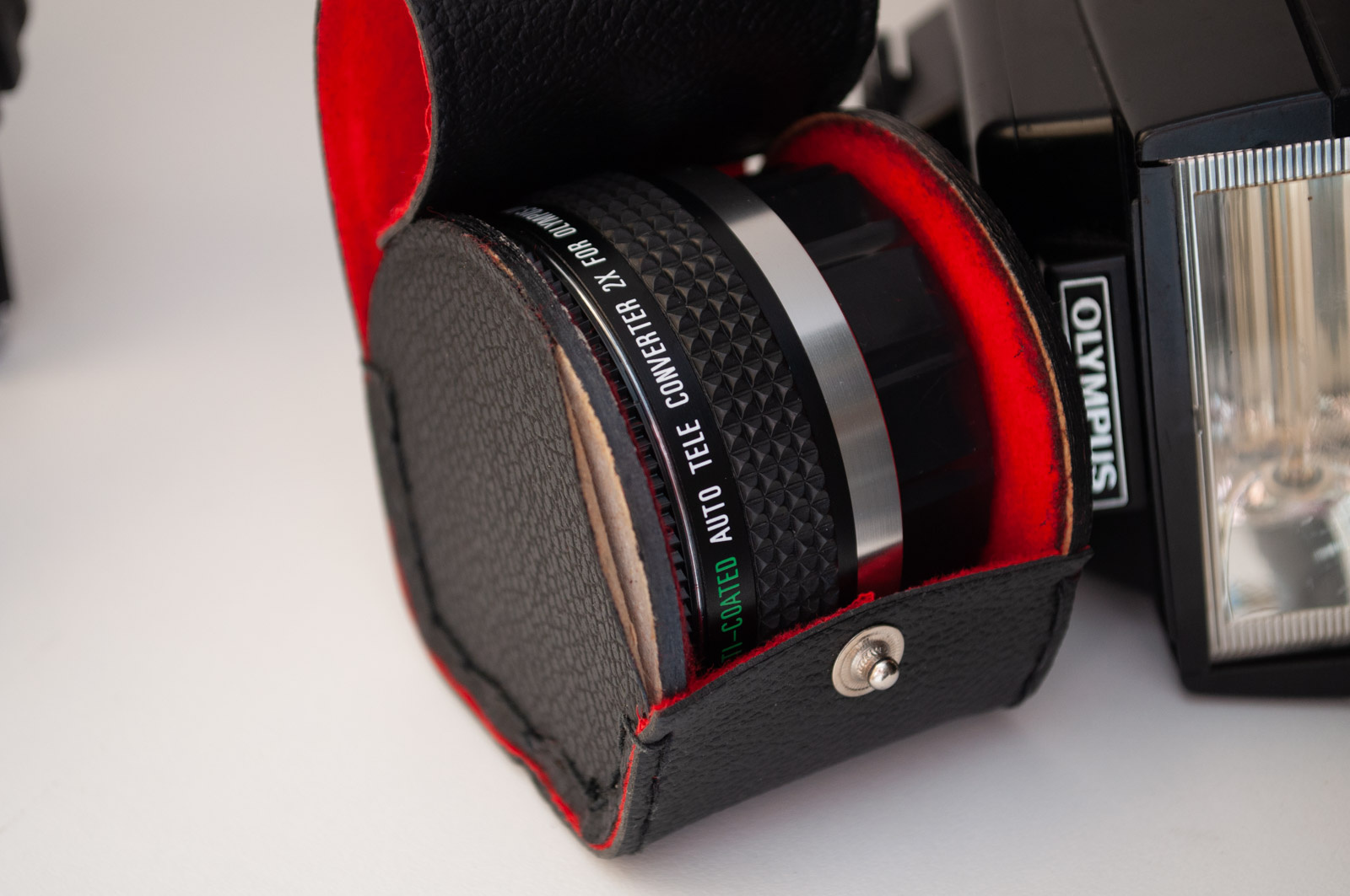 Olympus OM-2 Camera with Lenses and Beseler Bag