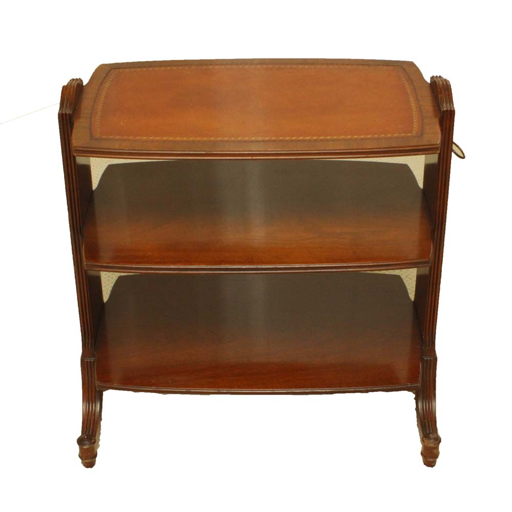 Heritage Henredon Mahogany Leather Top Side Table