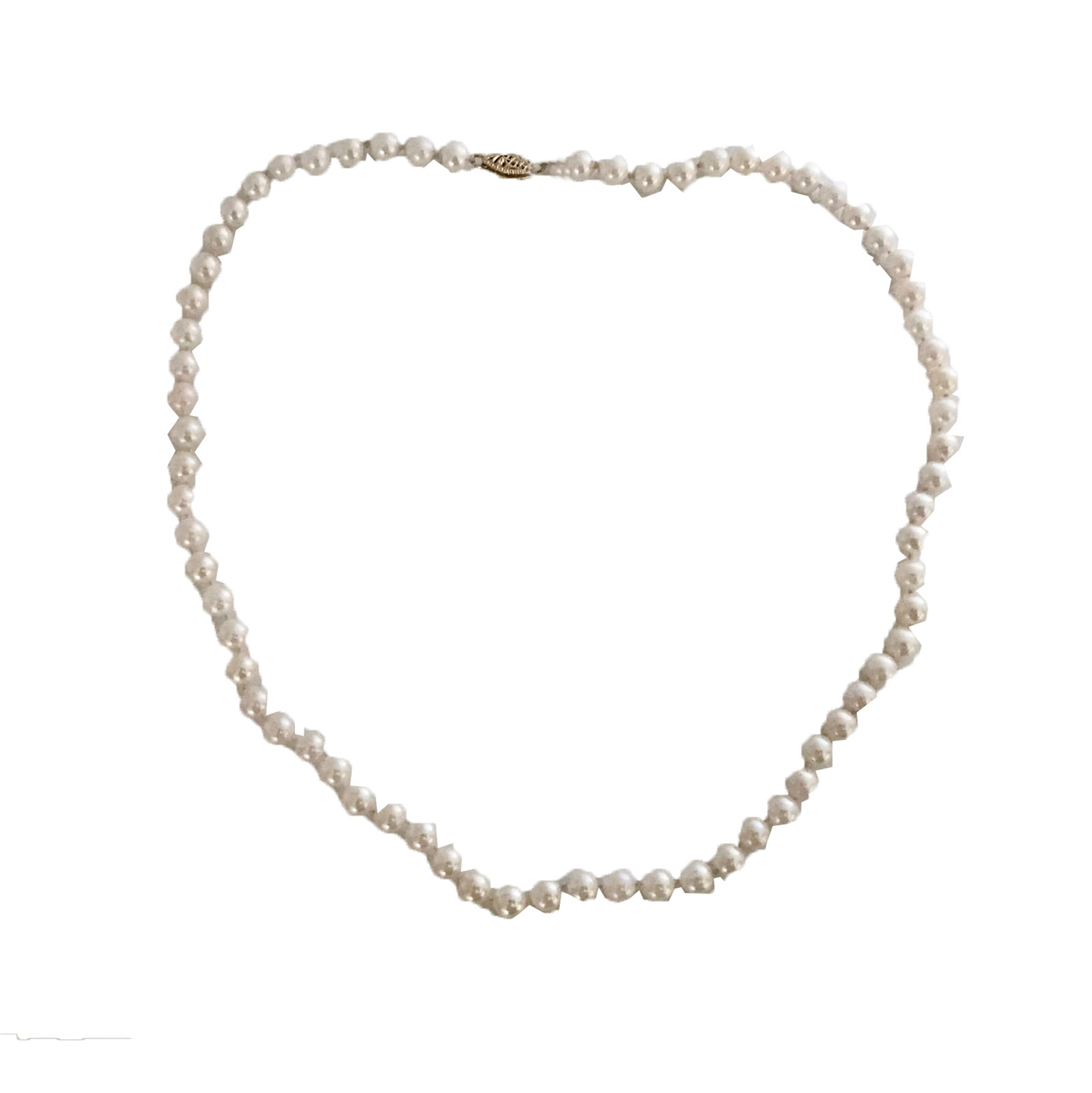 14K Yellow Gold Cultured Pearl Necklace