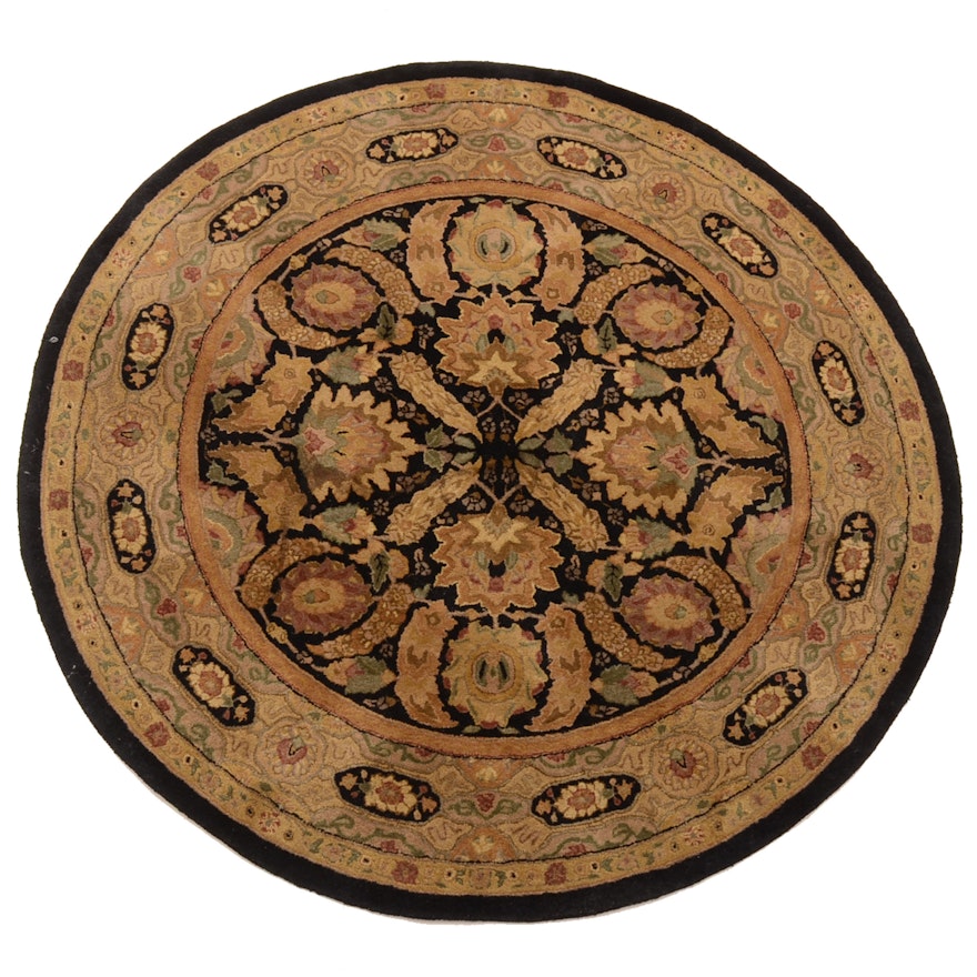 Tufted Indian "Polonaise" Round Area Rug by Capel