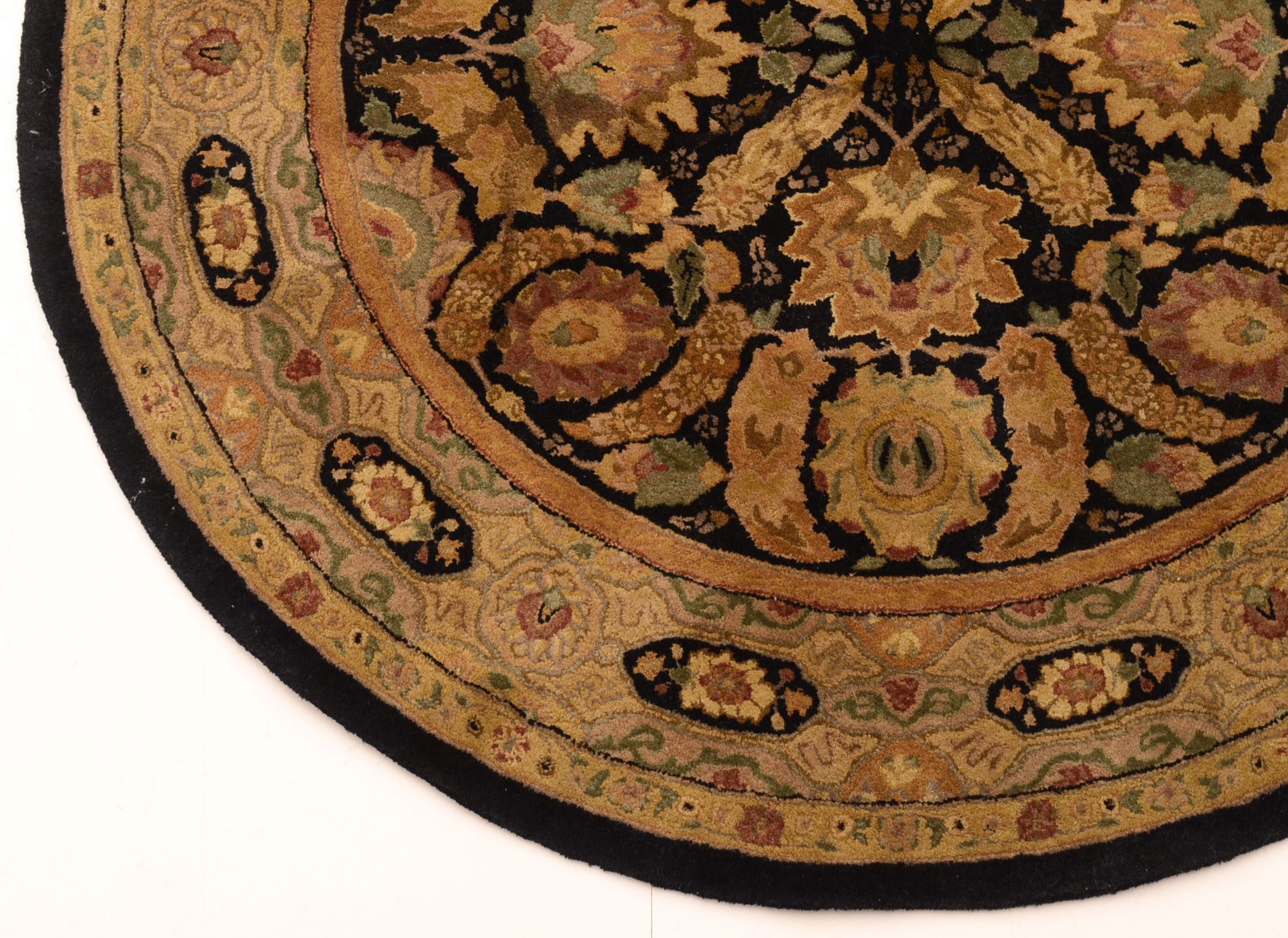 Tufted Indian "Polonaise" Round Area Rug by Capel