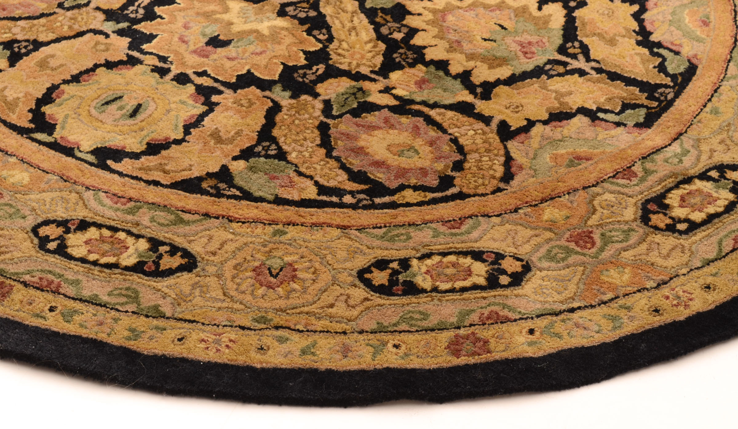 Tufted Indian "Polonaise" Round Area Rug by Capel