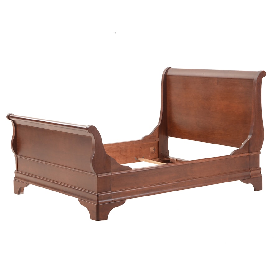American Empire Style Queen Sleigh Bed