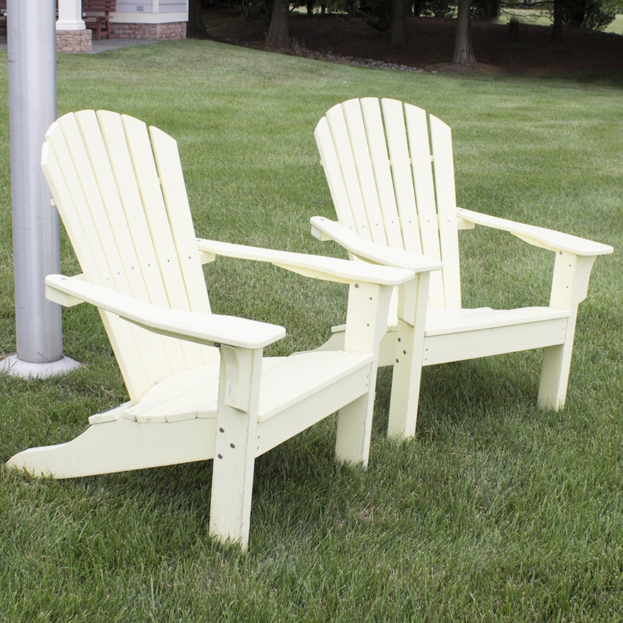 Yellow Painted Adirondack Chairs by Seaside Casual Furniture Company