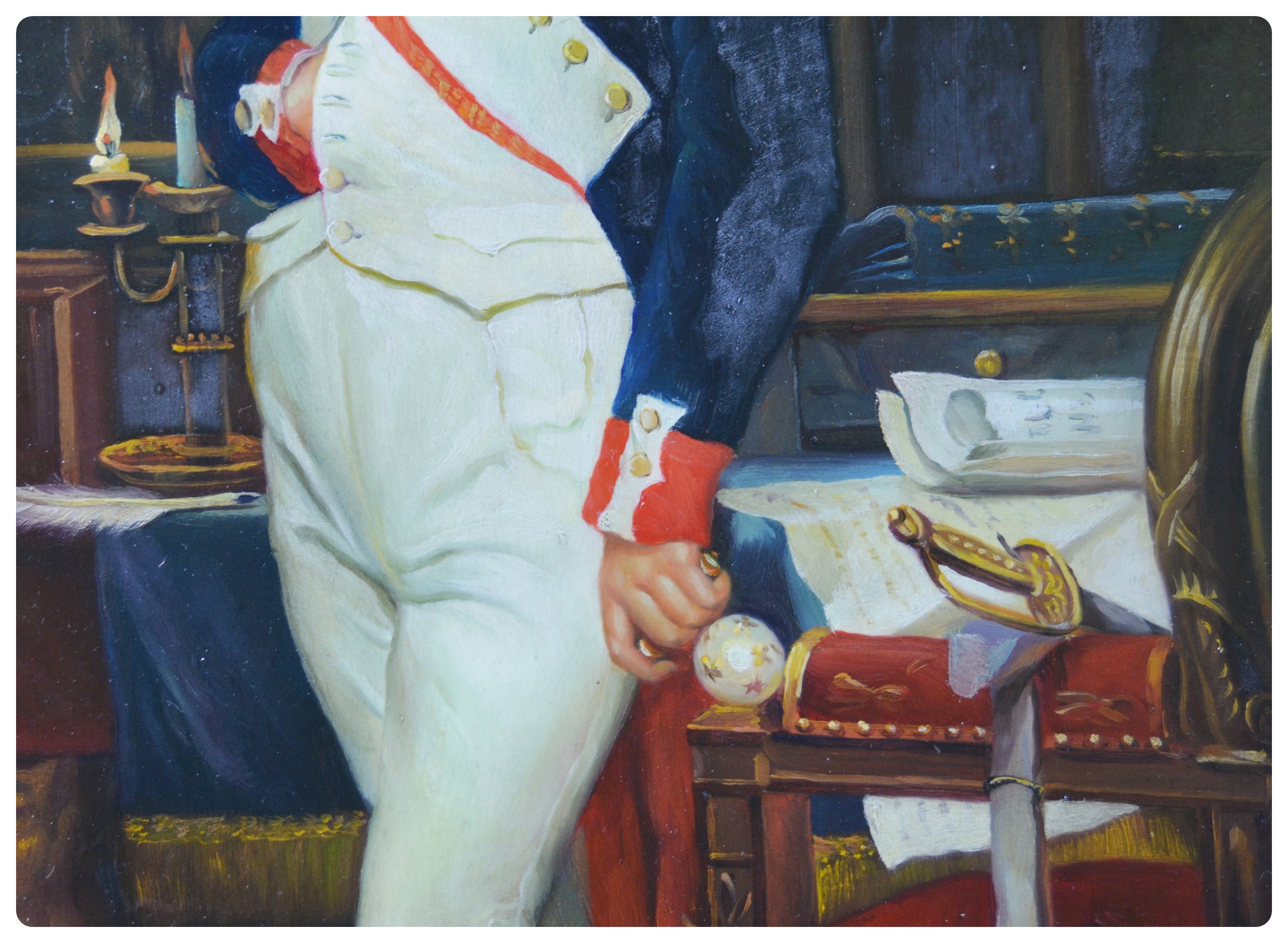 Reproduction Painting of Napoleon After Jacques-Louis David by B. Fletcher