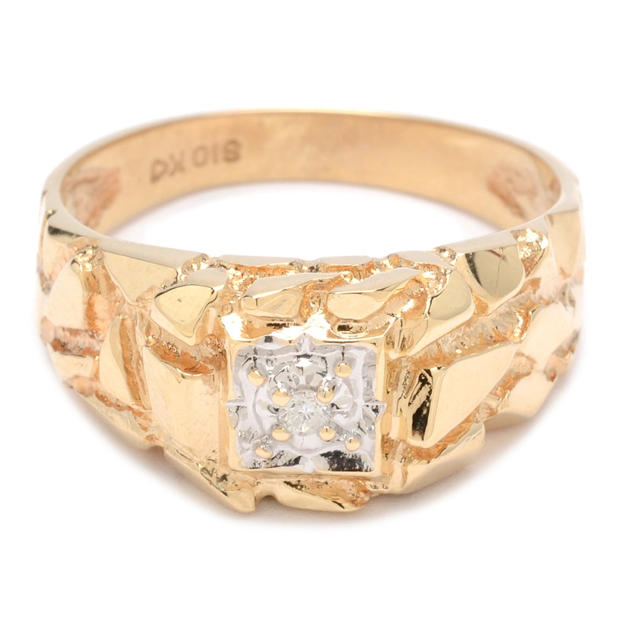 10K Yellow Gold Diamond Ring