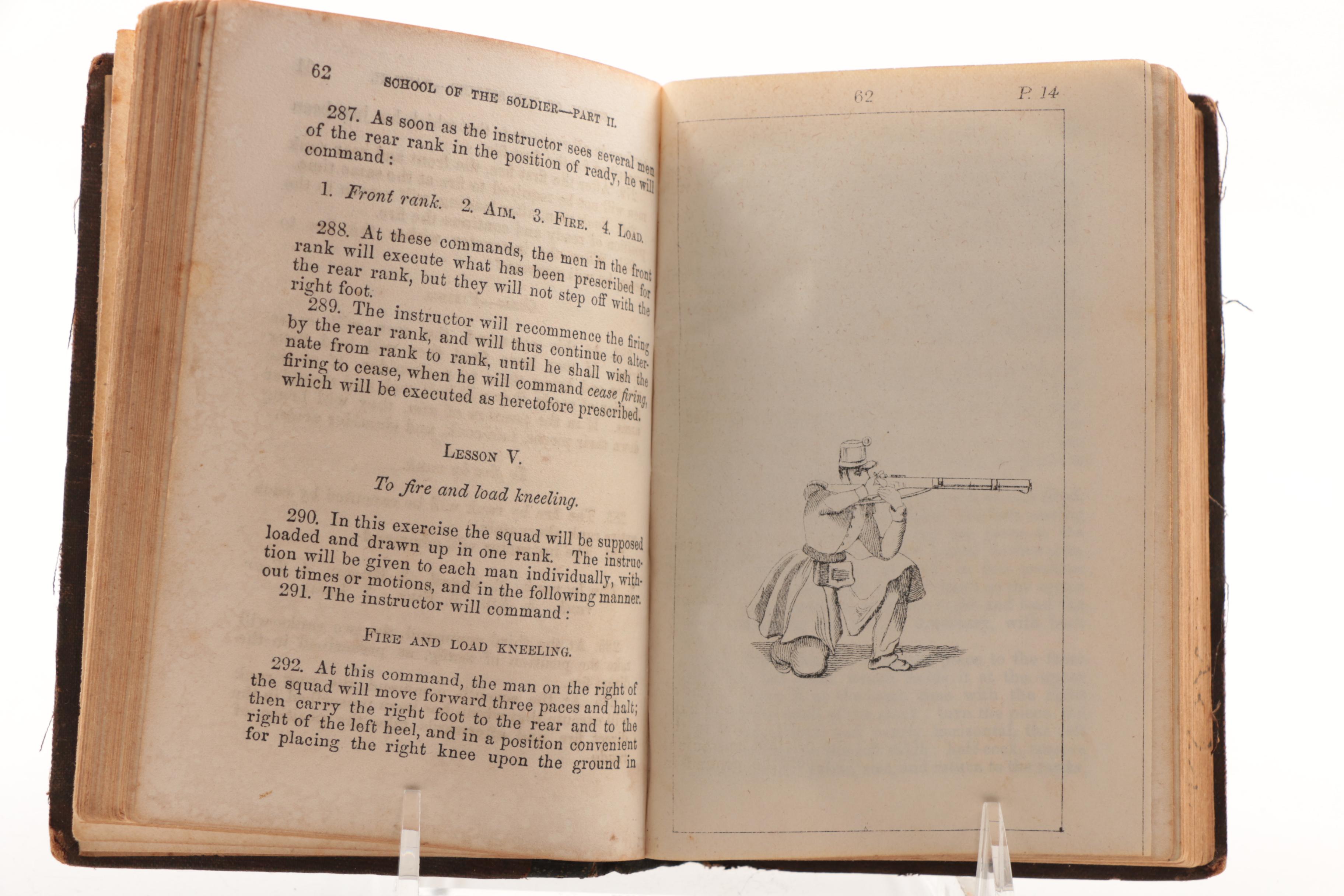 Three Volumes of "Hardee's Rifle & Light Infantry Tactics" Circa 1861