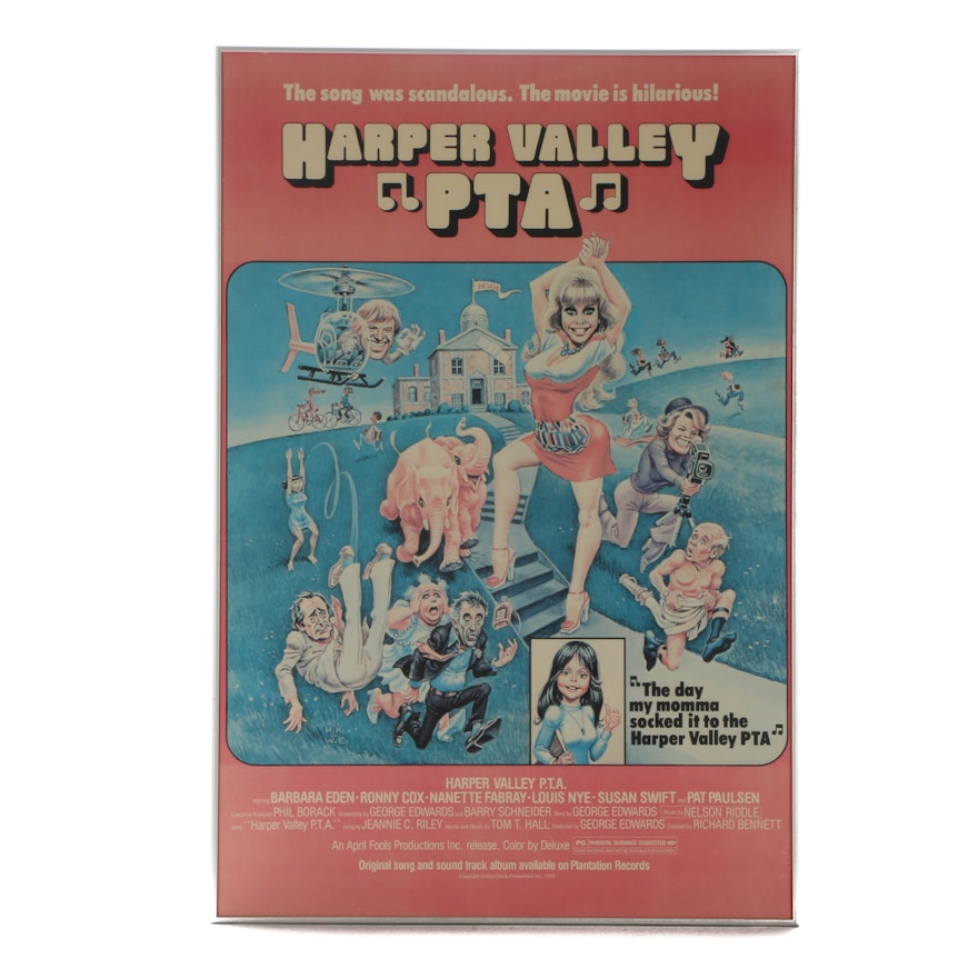 Vintage Offset Movie Poster for "Harper Valley PTA"