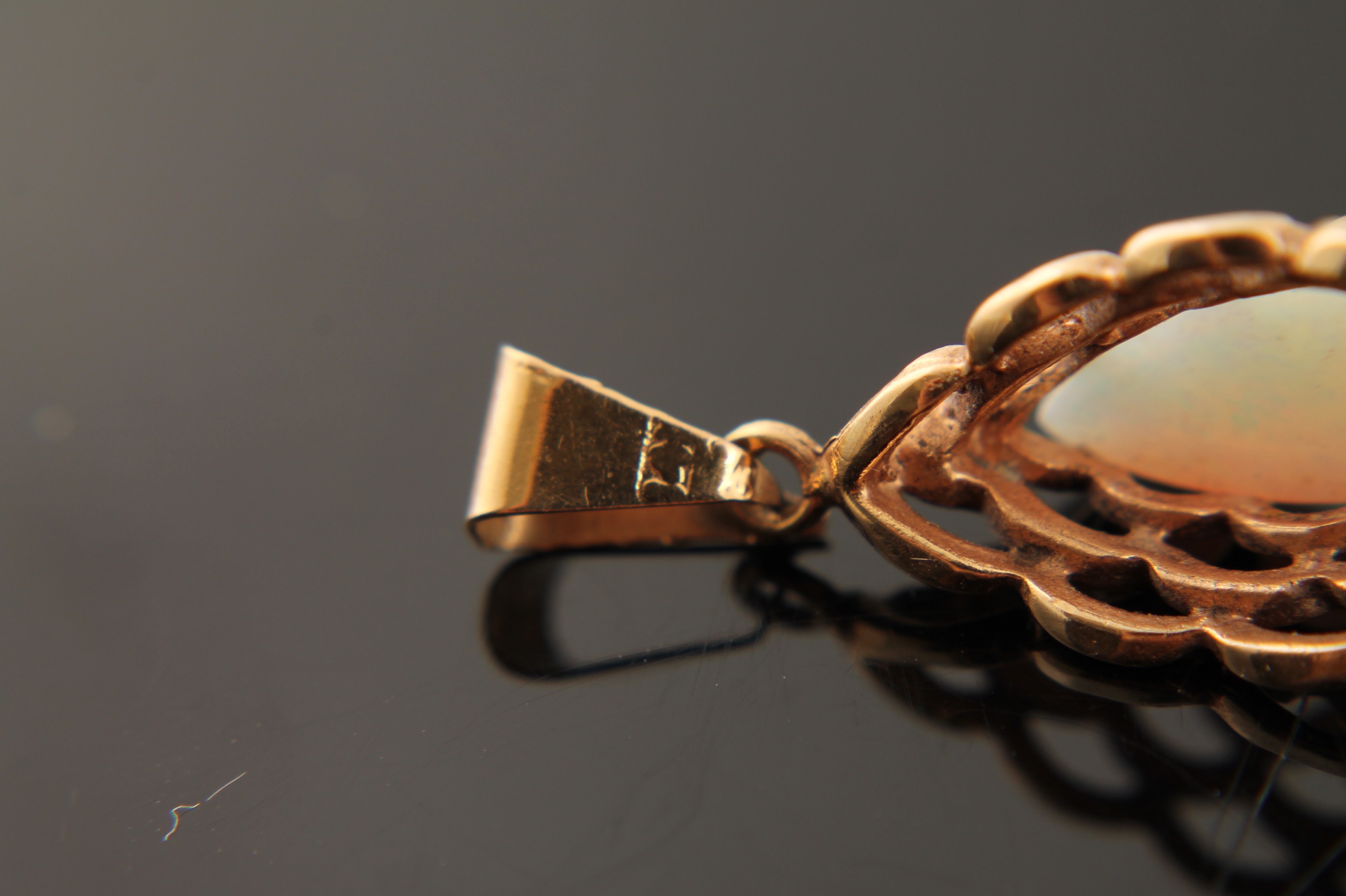 Vintage 14K Gold and Opal Pendant