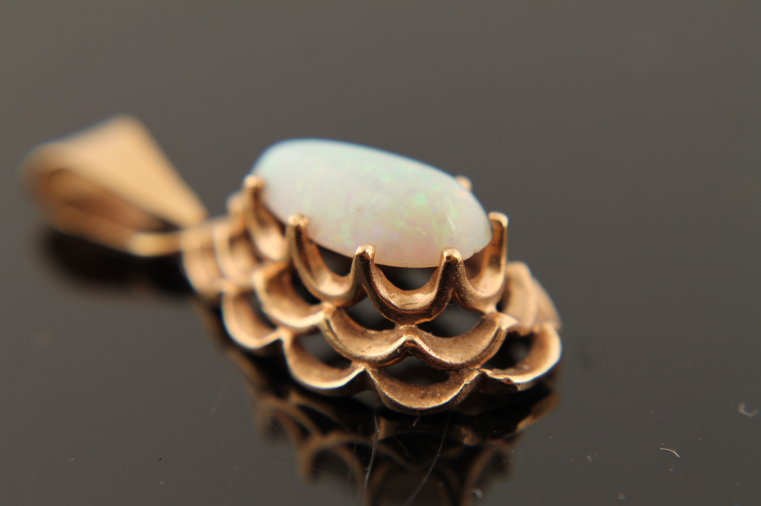 Vintage 14K Gold and Opal Pendant