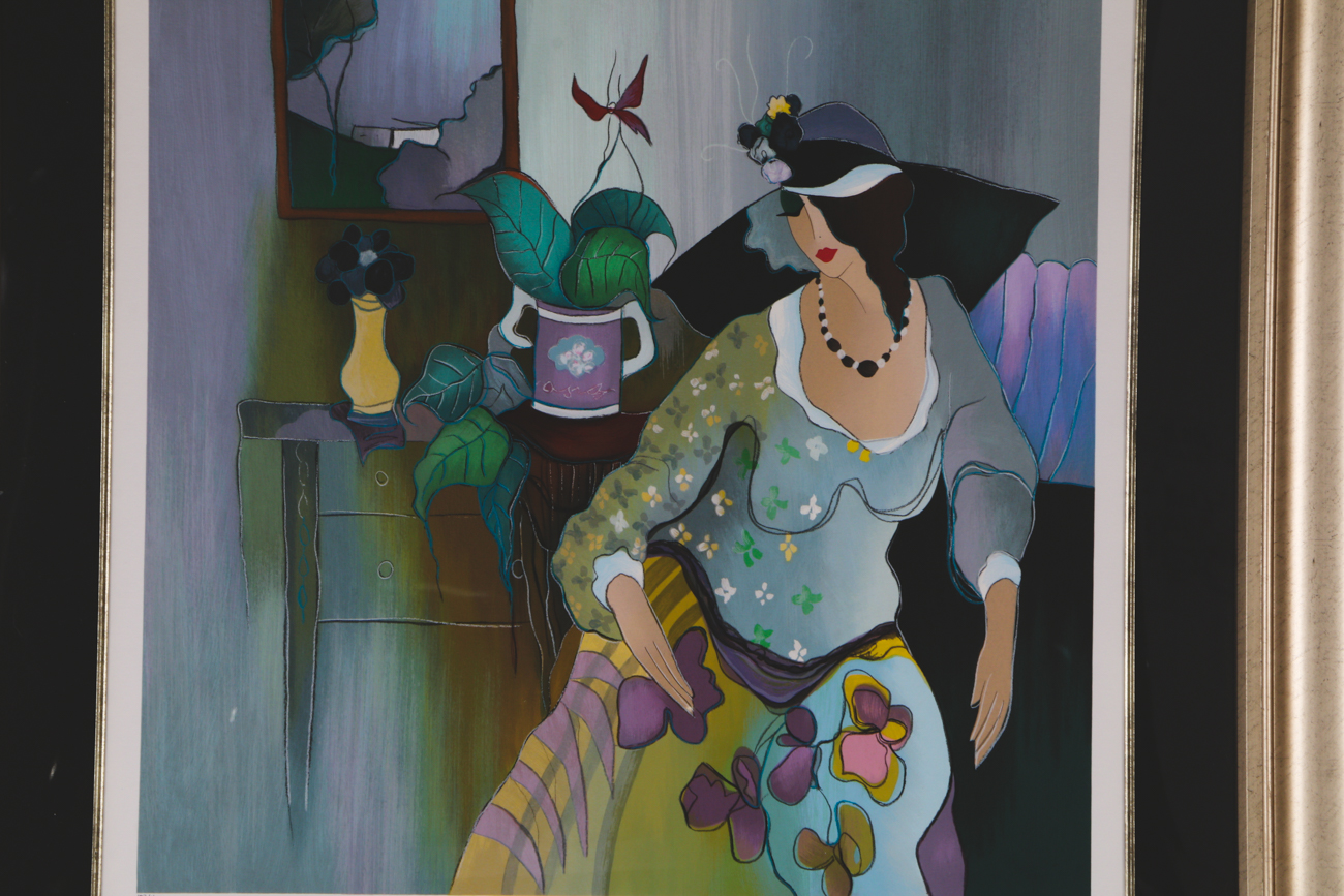 Itzchak Tarkay 2006 Signed Limited Edition Serigraph "Lady in Gray"