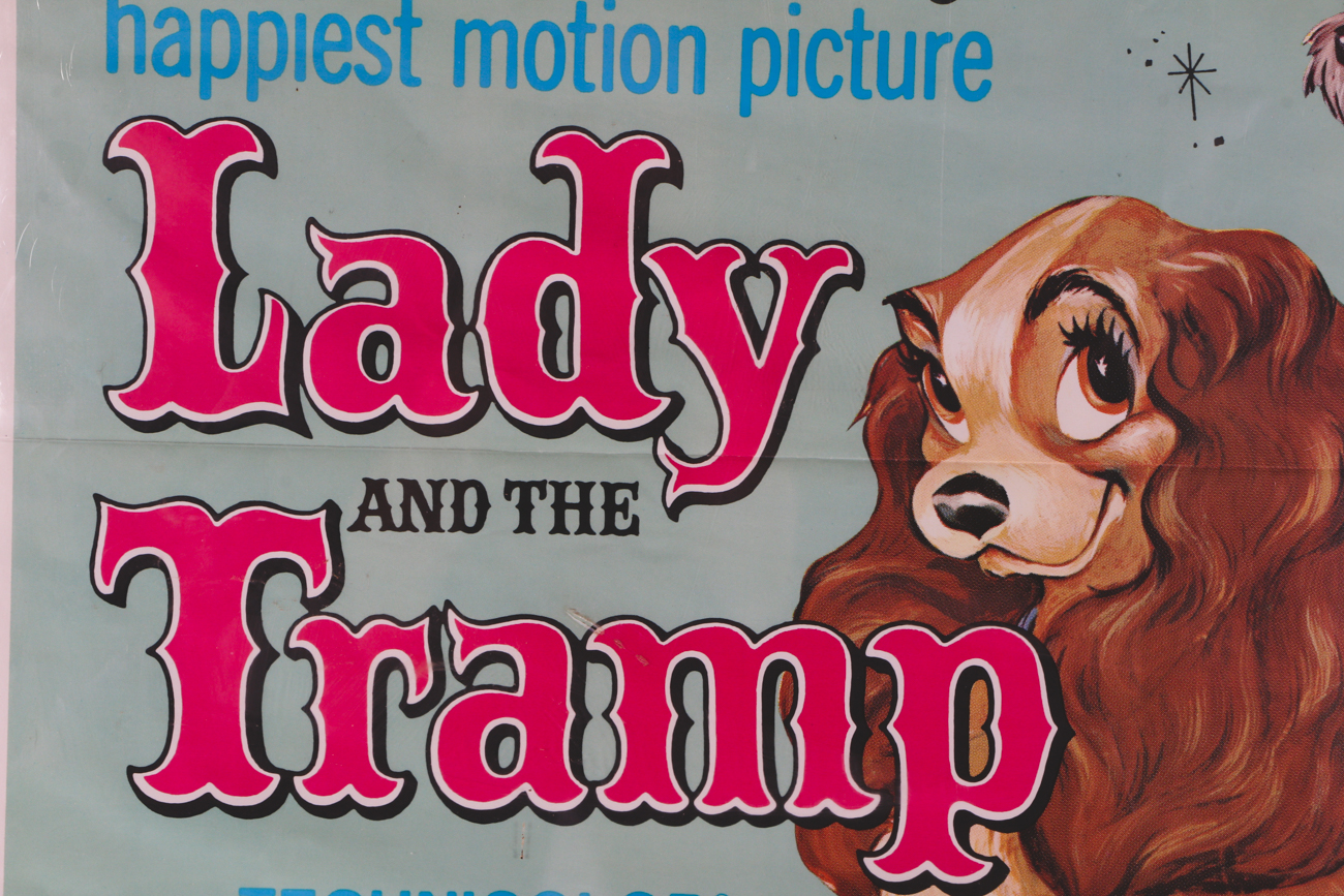 Original 1962 Theatrical Re-Release Poster for Disney's "Lady and the Tramp"