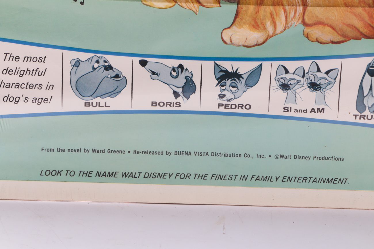 Original 1962 Theatrical Re-Release Poster for Disney's "Lady and the Tramp"