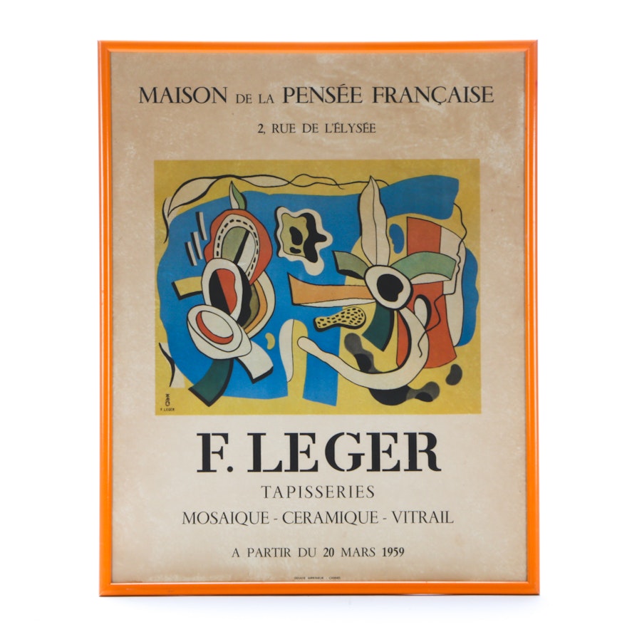 Maison de la Pensée Française Poster for 1959 Fernand Leger Exhibition