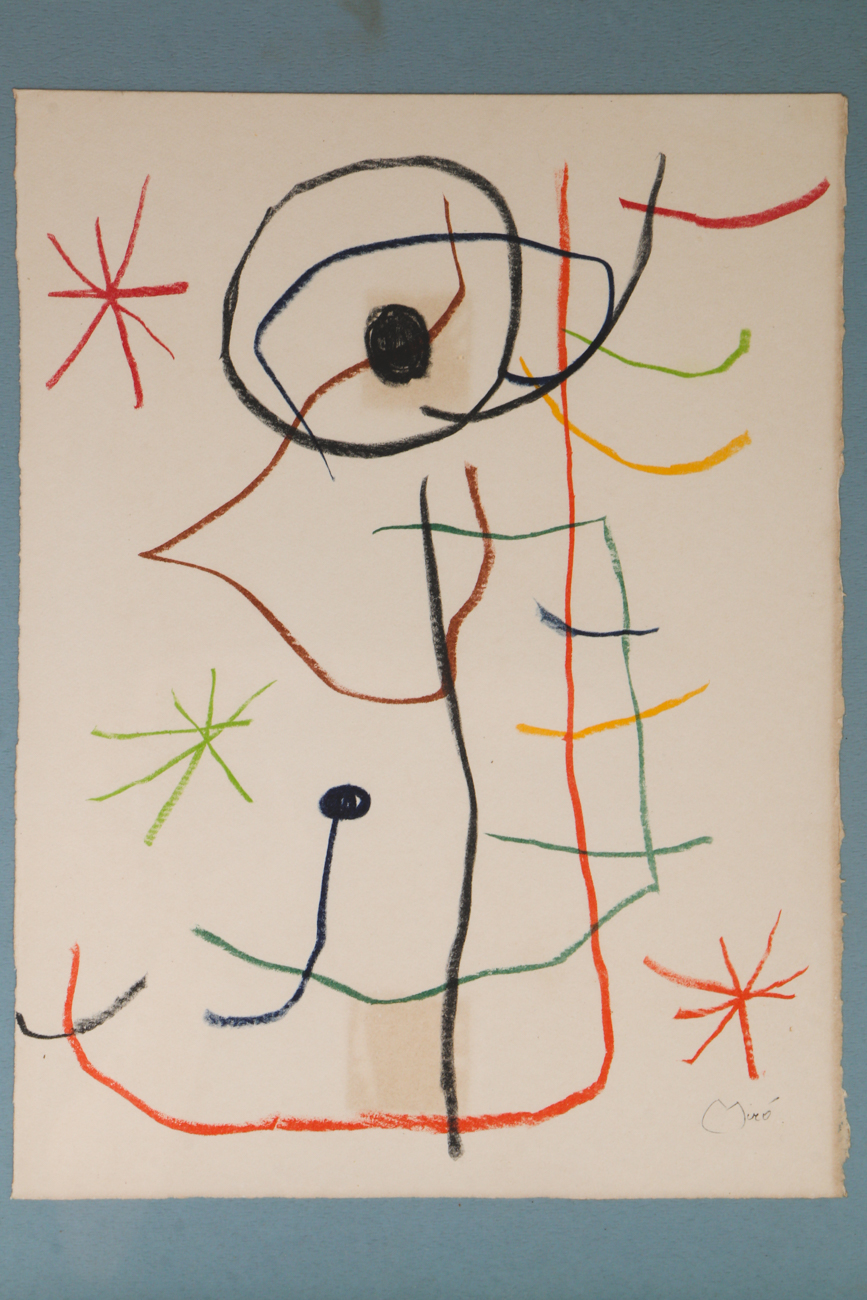 After Joan Miro Lithograph Print "Abstraction"Les Peintres Mes Amis"