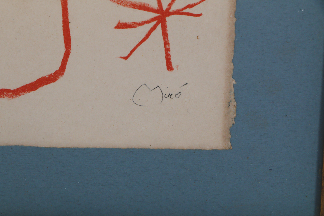 After Joan Miro Lithograph Print "Abstraction"Les Peintres Mes Amis"