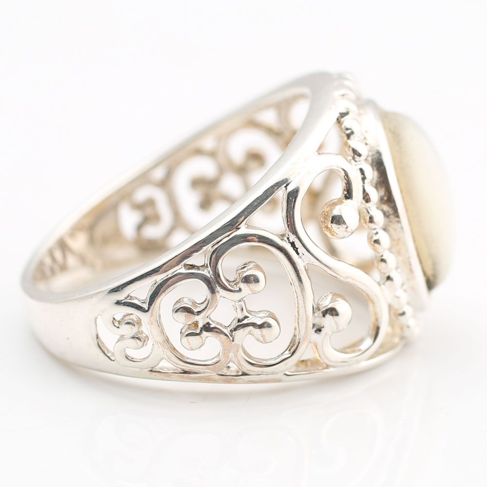 Sterling Silver Mother of Pearl Ring