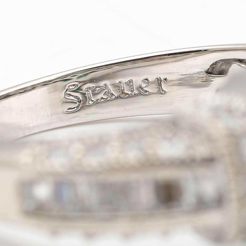 Sterling Silver Simulated Stone and Cubic Zirconia Ring