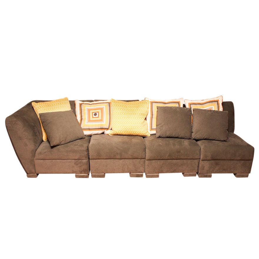 Suede Sectional Sofa