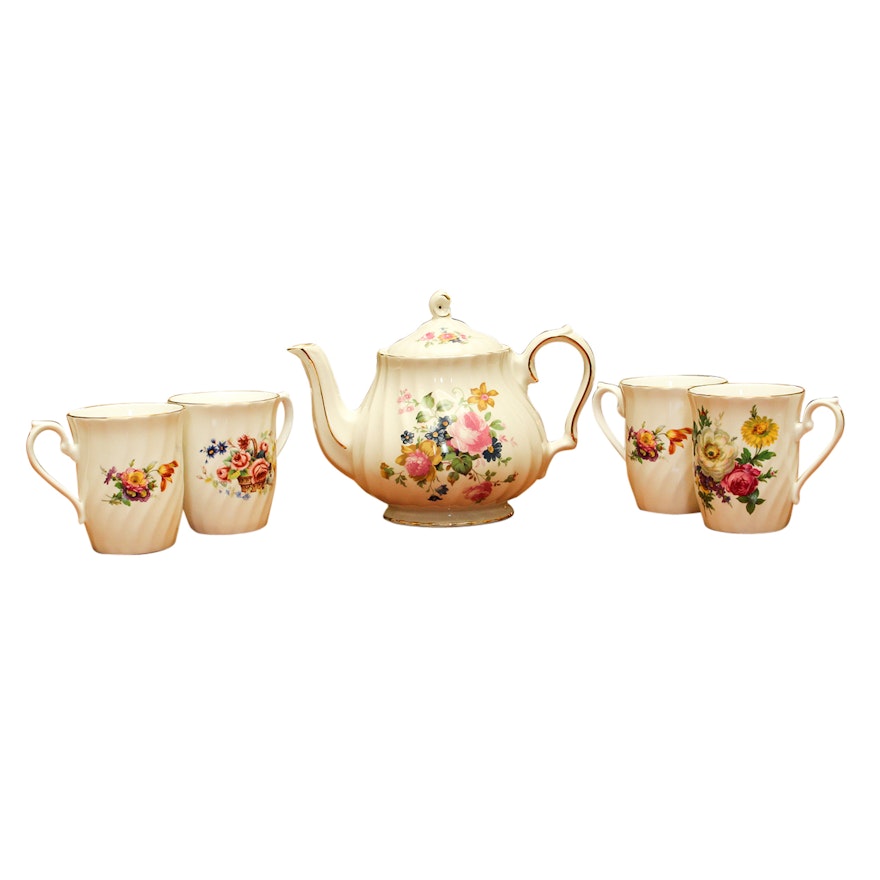 Royal Kendal Fine Bone China Mugs and Sadler Ceramic Teapot