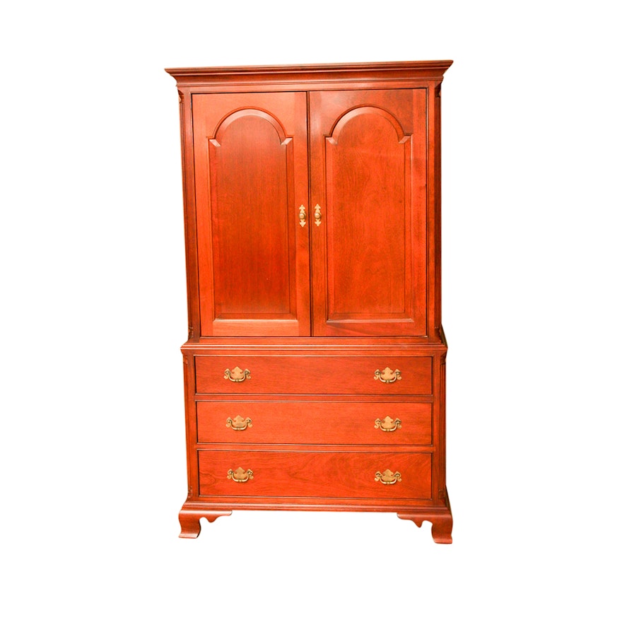 Stickley Cherry Entertainment Armoire and Storage Chest