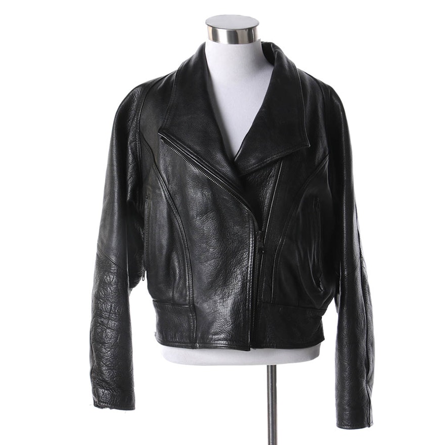 Women's UNIK Ultra Black Leather Moto Jacket