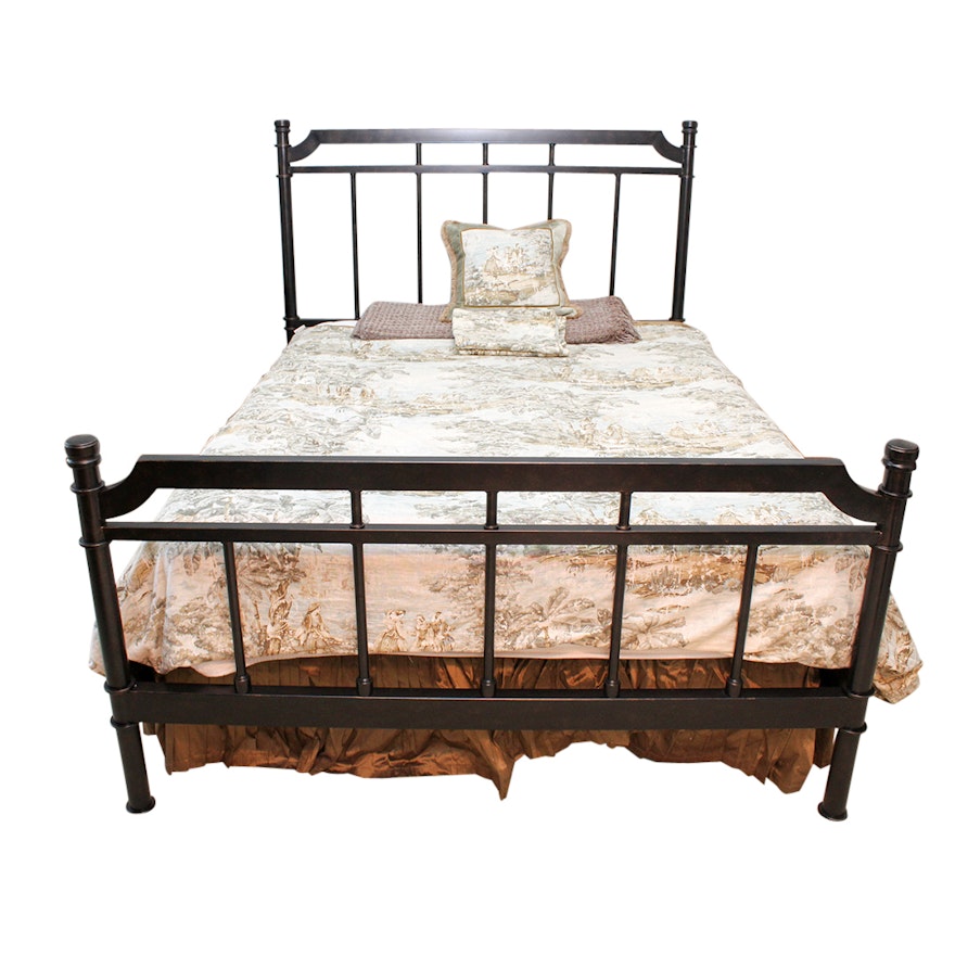 Queen Size Oil-Rubbed Bronze Metal Bed Frame