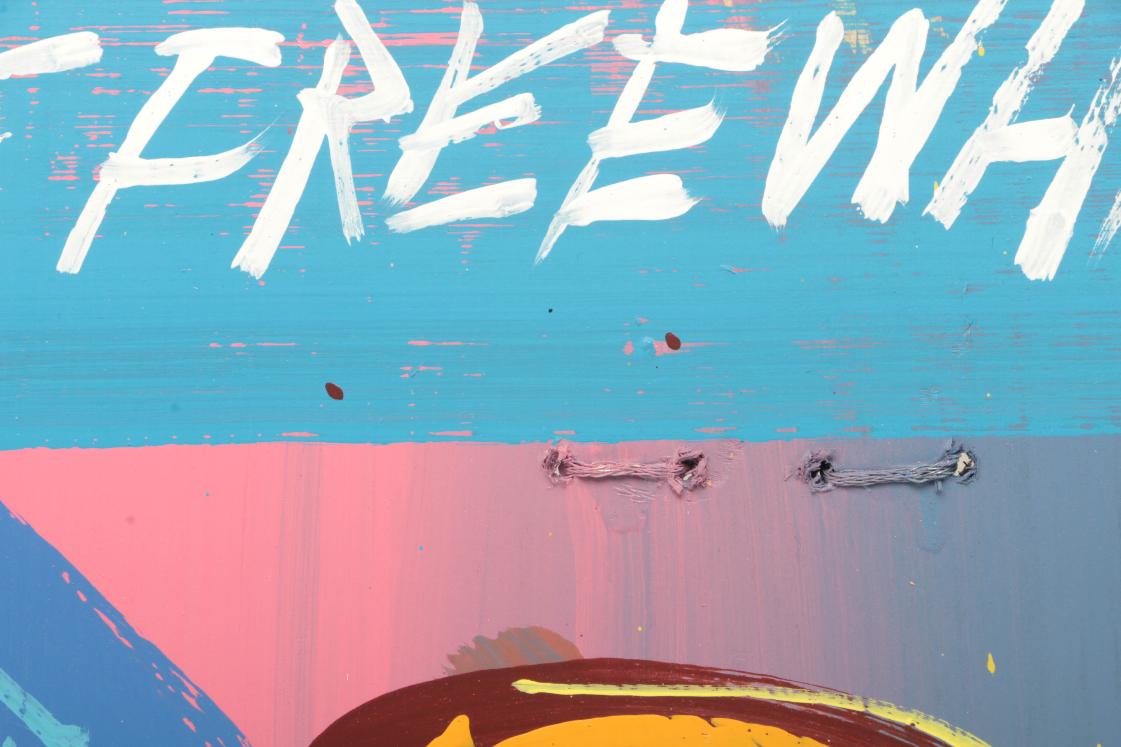 Steve Keene Original Acrylic Painting on Board "The Free Wheelin Bob Dylan"