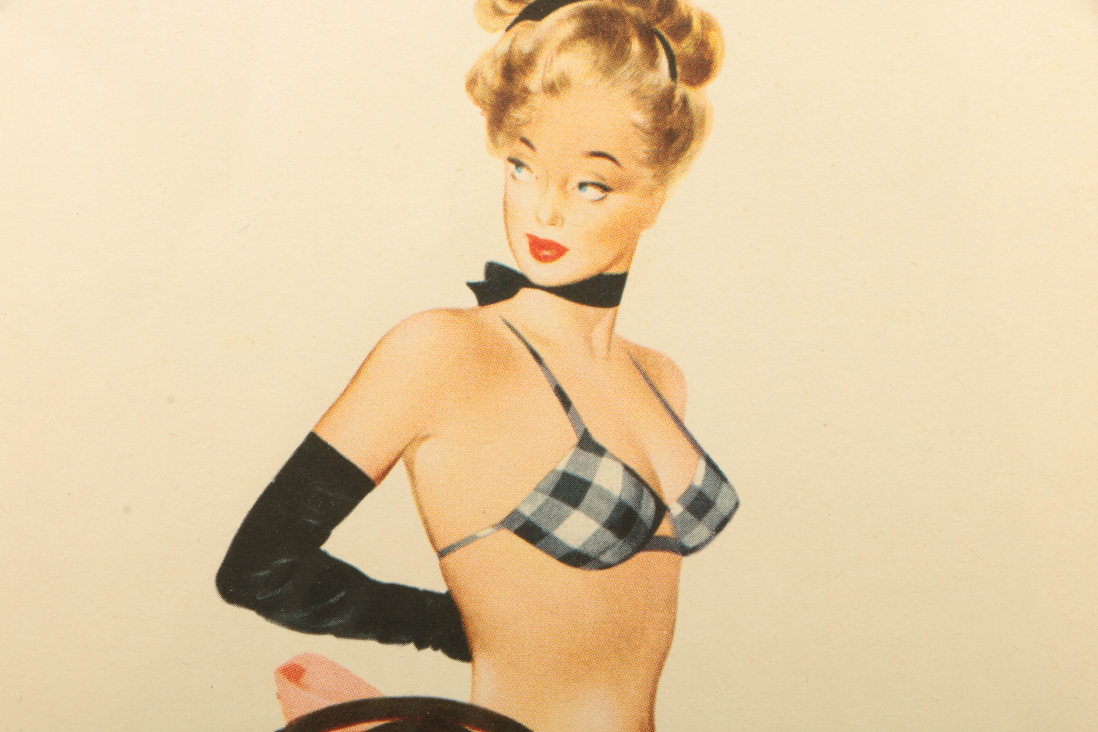 Original 1948 Calendar Page from "Esquire Glamour Girls" after Fritz Willis