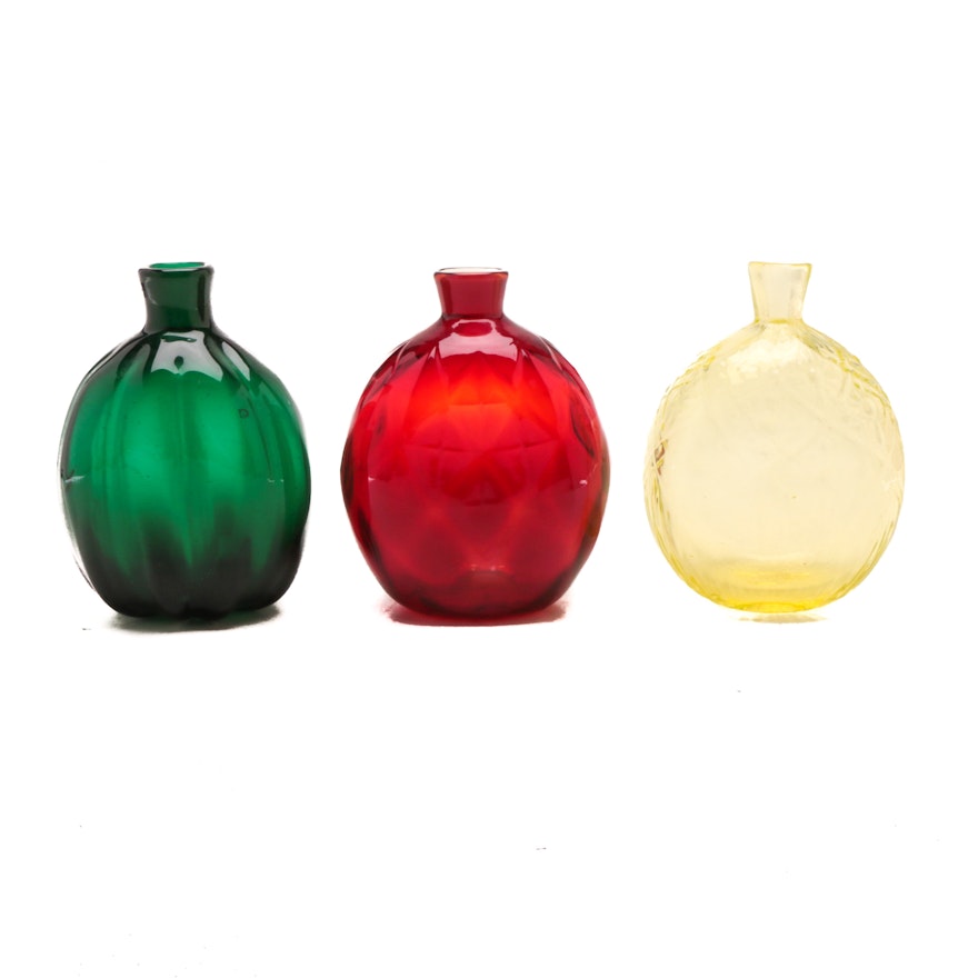 Collection of Hand Blown Glass Bottles by the Museum of Modern Art