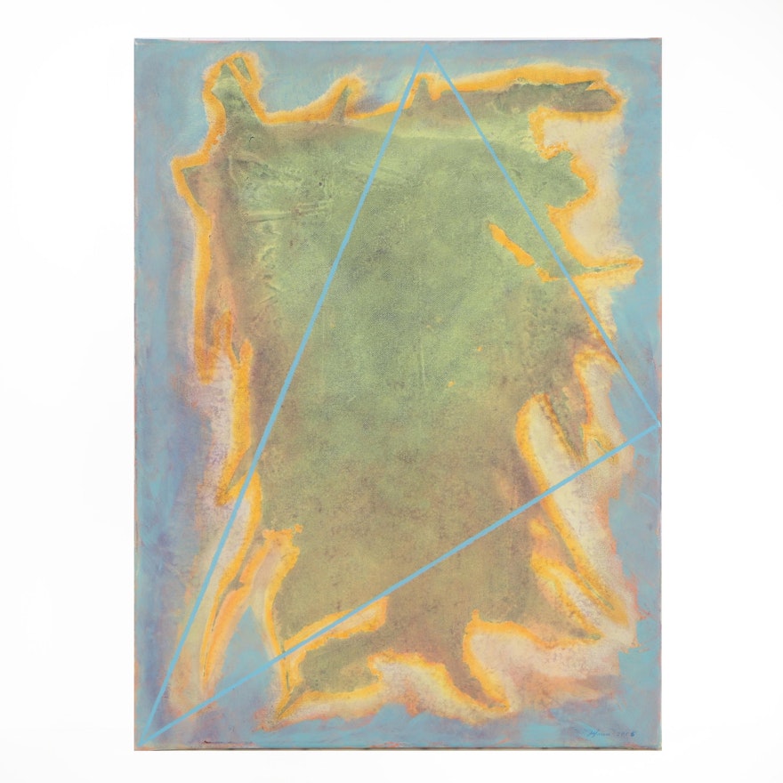 Ricardo Morin Oil Painting "Triangulation Series: B"