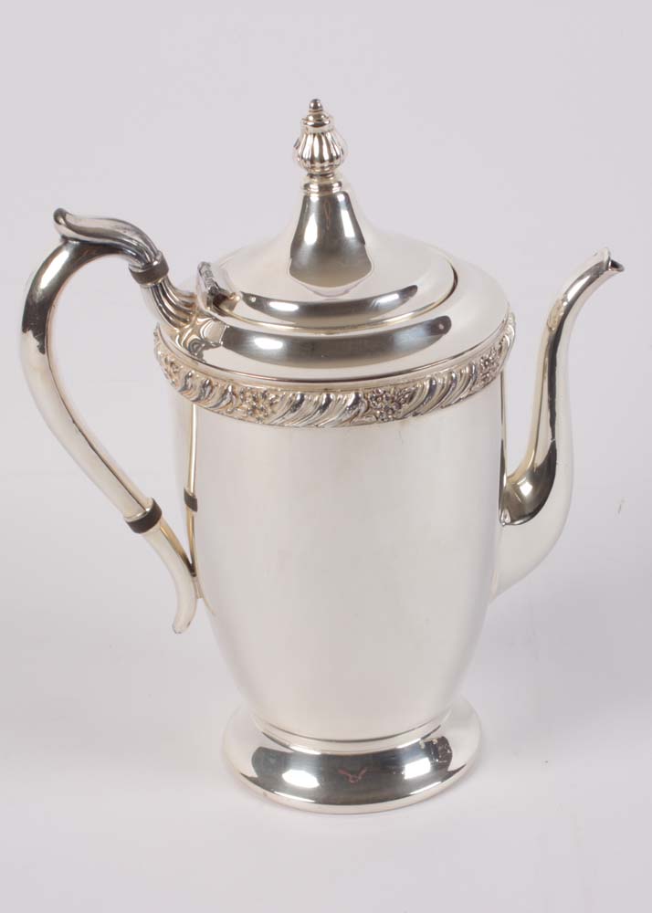 F.B. Rogers Silver Plate Coffee Set with Oneida Tray