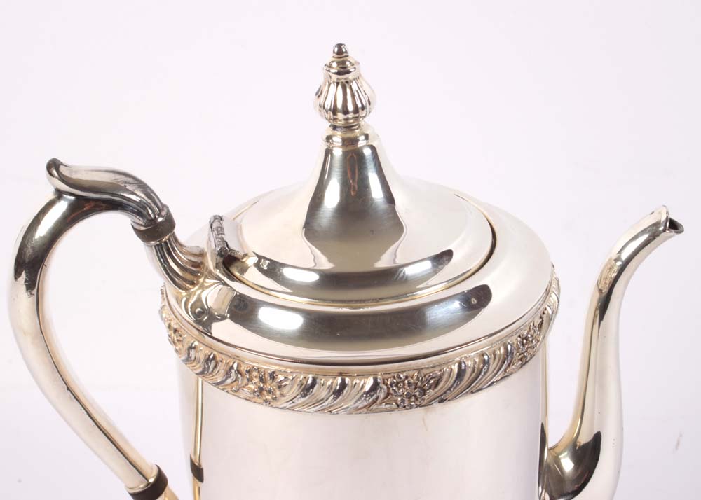 F.B. Rogers Silver Plate Coffee Set with Oneida Tray