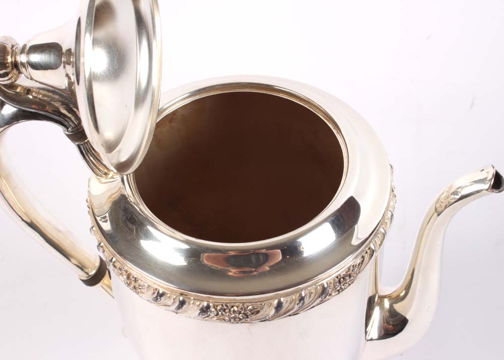 F.B. Rogers Silver Plate Coffee Set with Oneida Tray