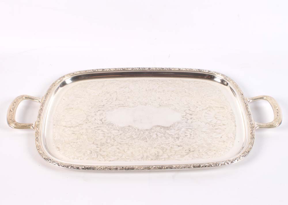 F.B. Rogers Silver Plate Coffee Set with Oneida Tray