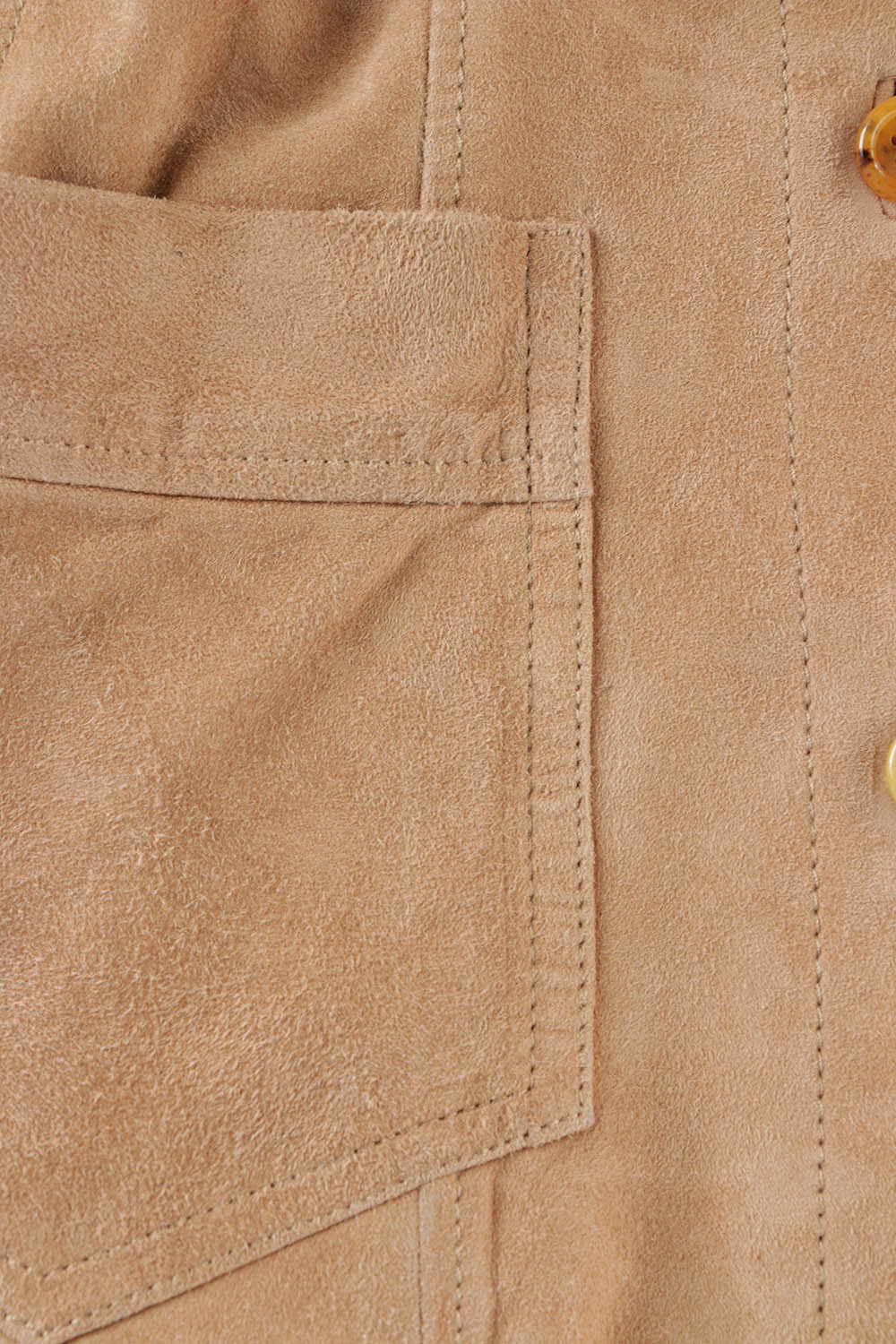 Women's Prada Belted Khaki Suede Leather Jacket