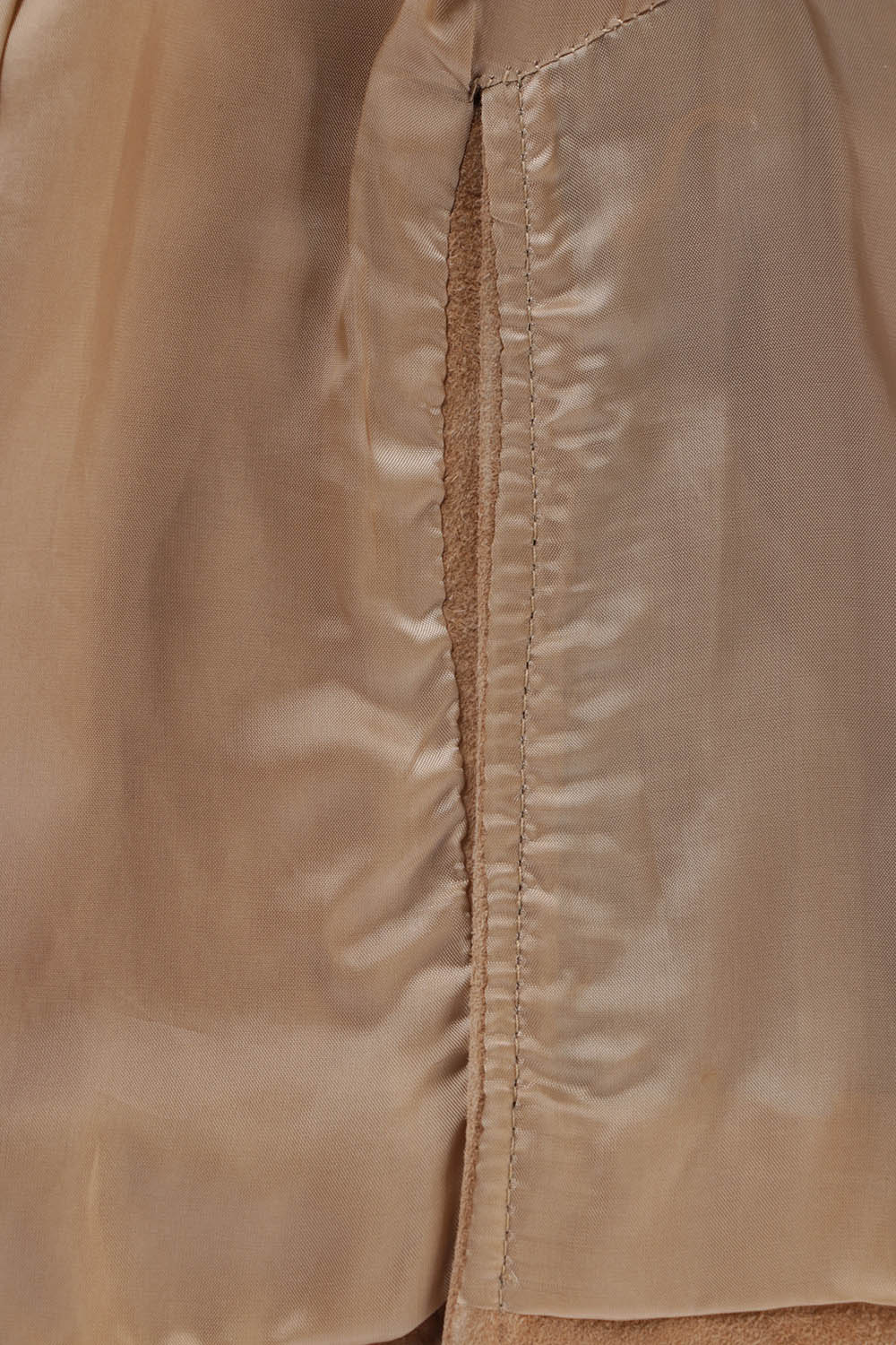 Women's Prada Belted Khaki Suede Leather Jacket