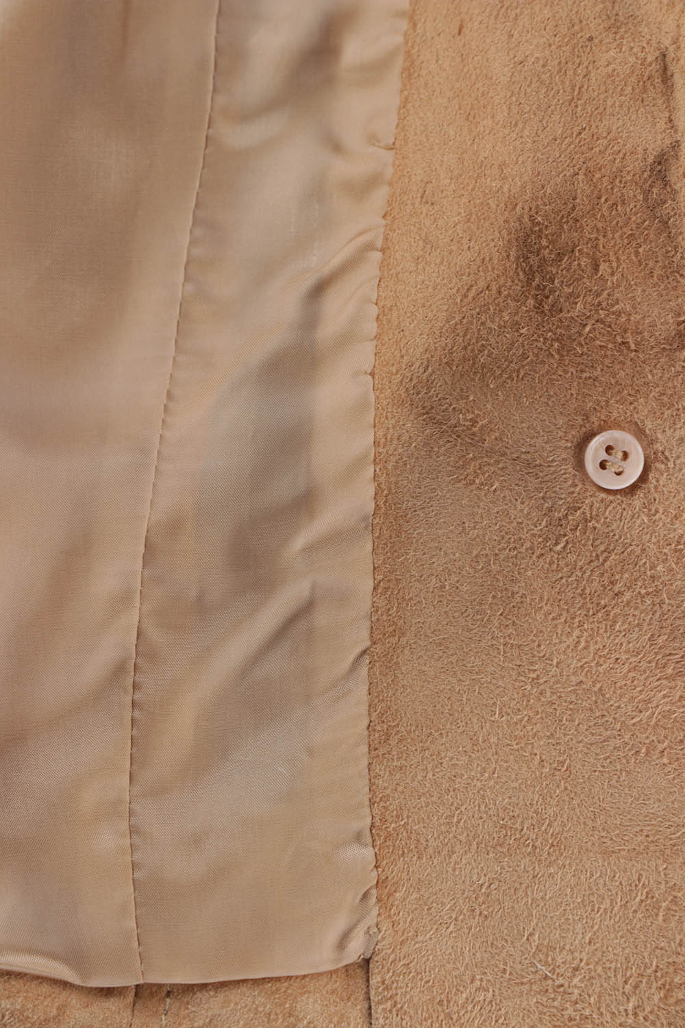 Women's Prada Belted Khaki Suede Leather Jacket