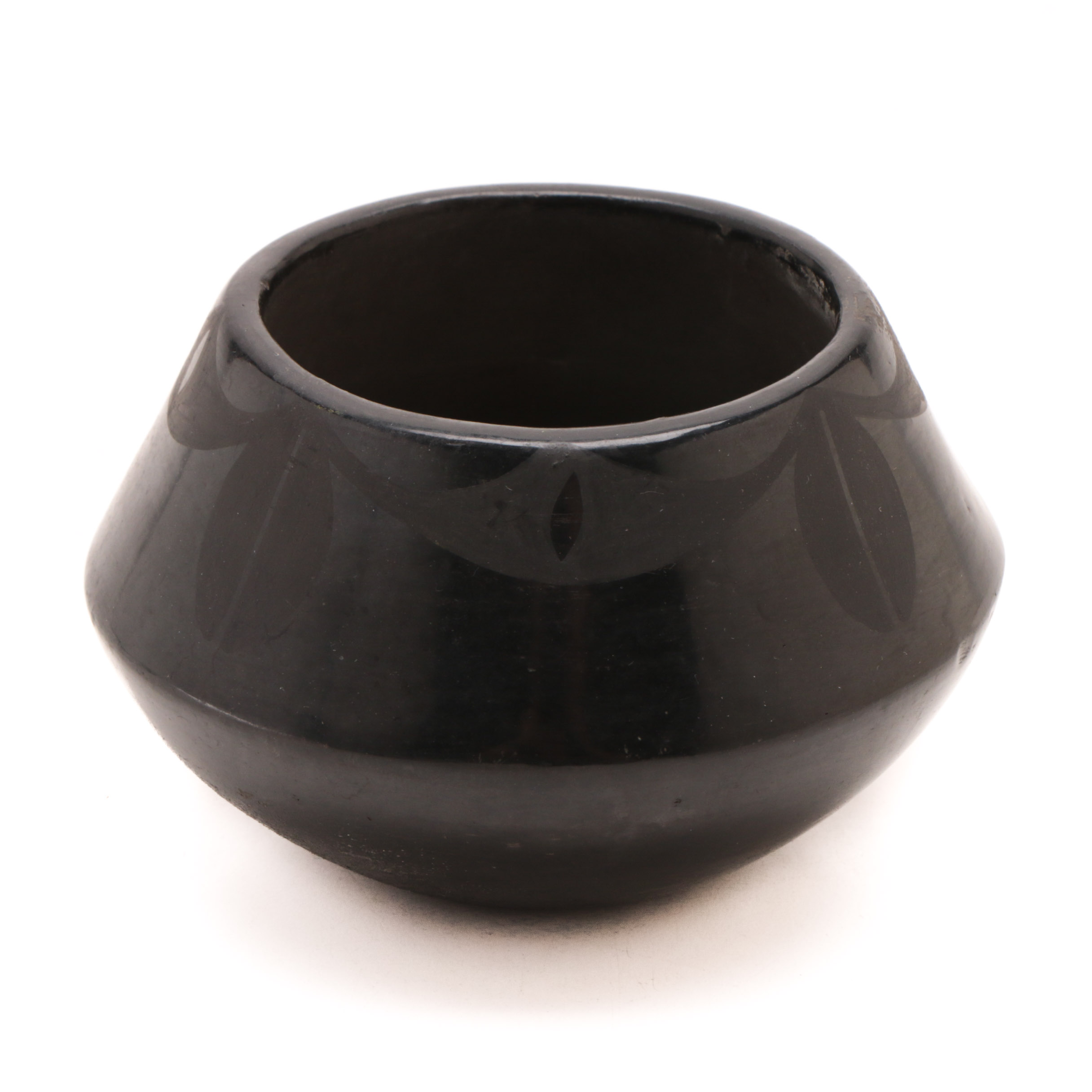 Attributed Anna Montoya San Ildefonso Pueblo Blackware Vessel