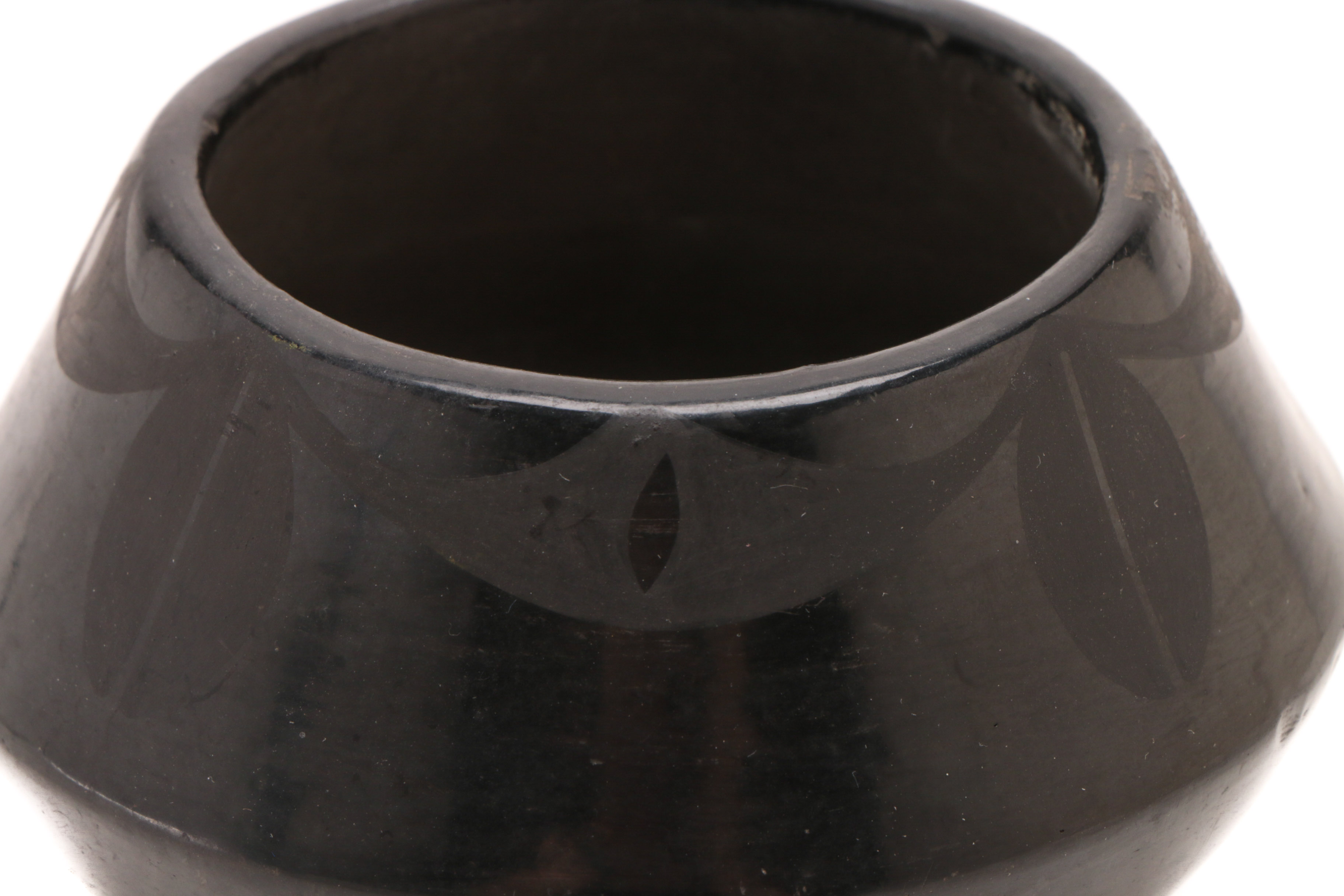 Attributed Anna Montoya San Ildefonso Pueblo Blackware Vessel