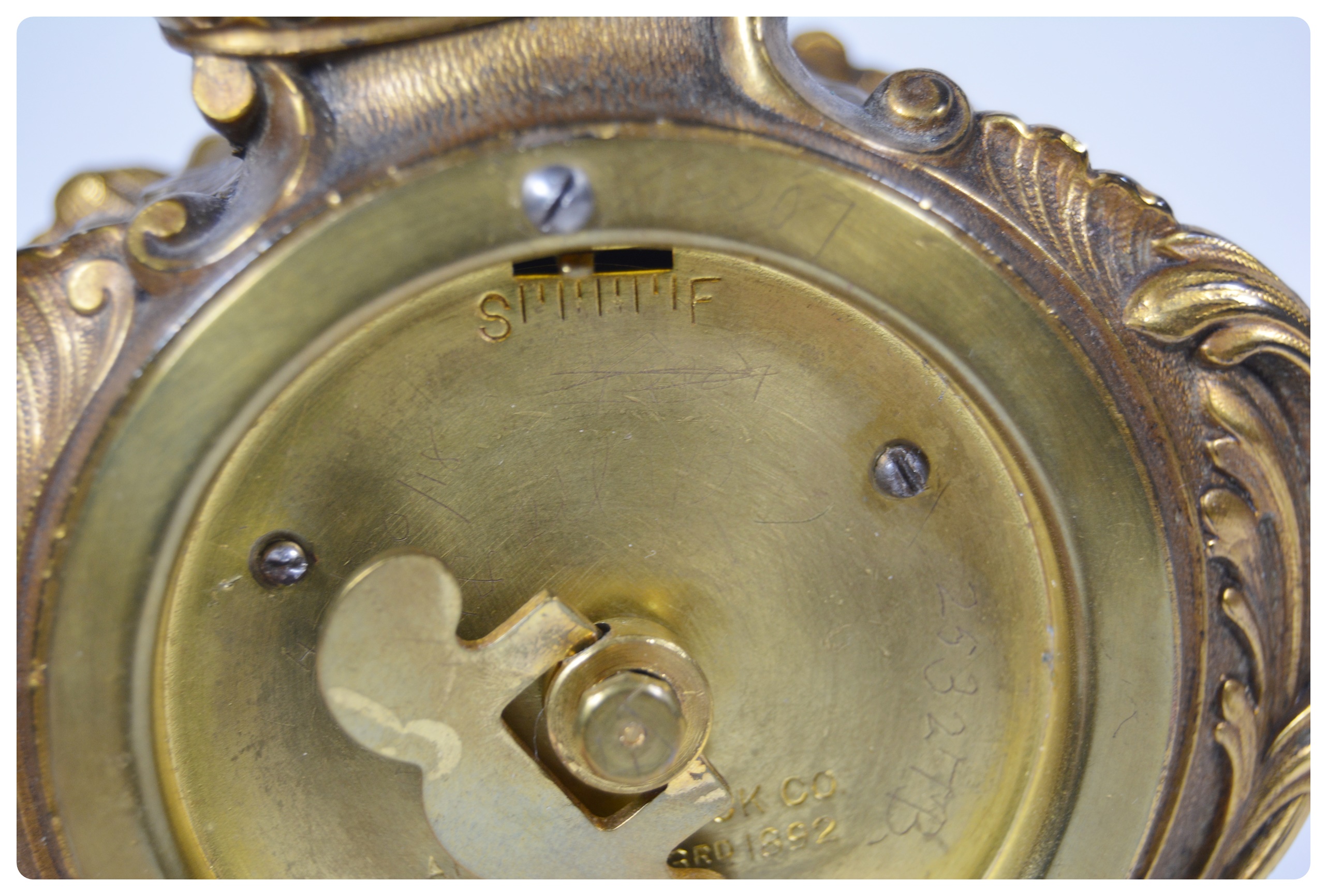 Ansonia French Gilt Bronze Rococo Style Mantel Clock