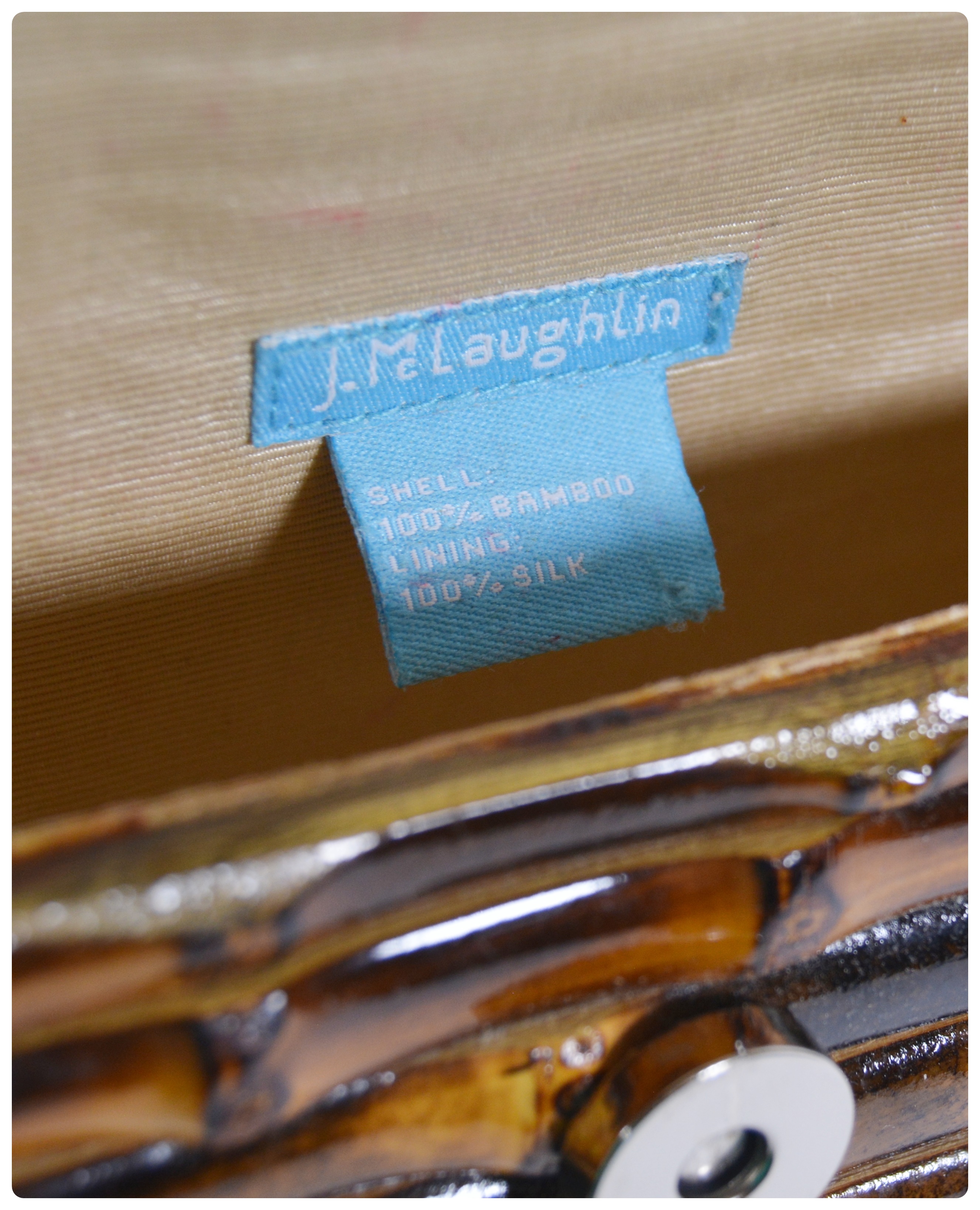 J. McLaughlin Bamboo Clutch